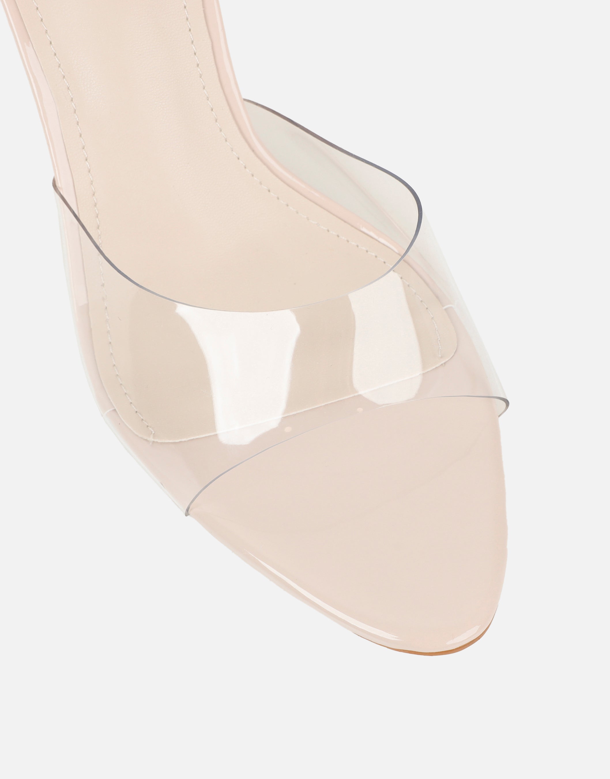 Belize Stone Patent Mule Wedges | SIMMI London