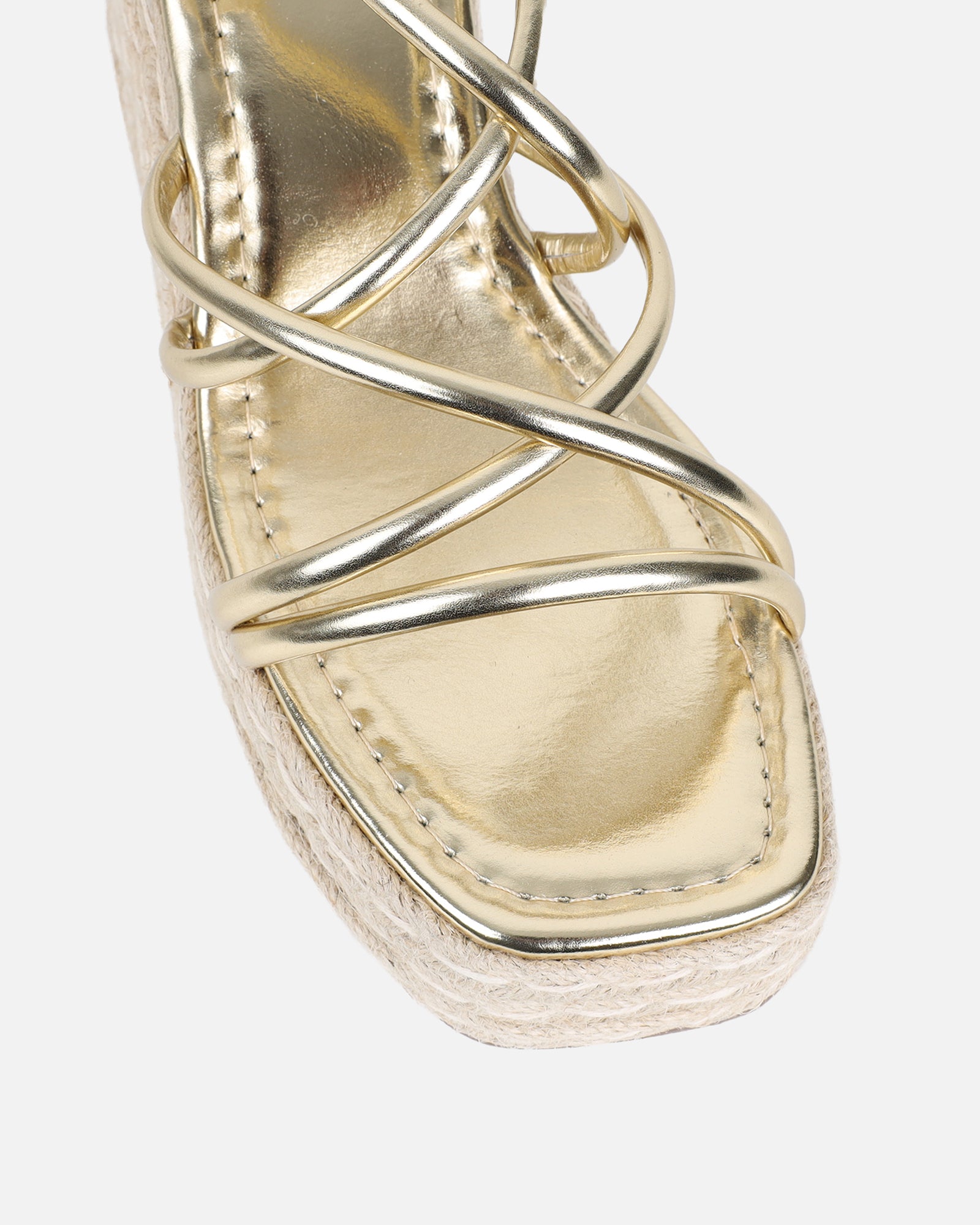 Belise Gold Metallic Wedge Heels | SIMMI London