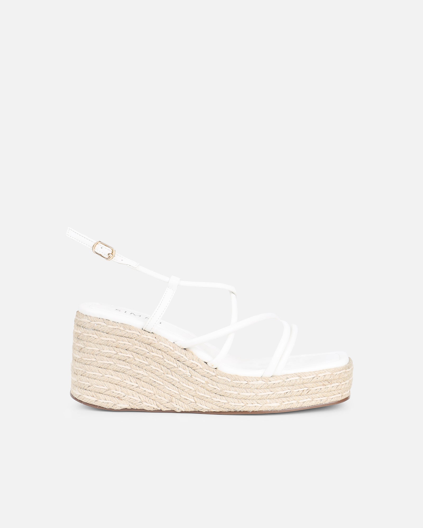 Belise White Wedge Heels | SIMMI London