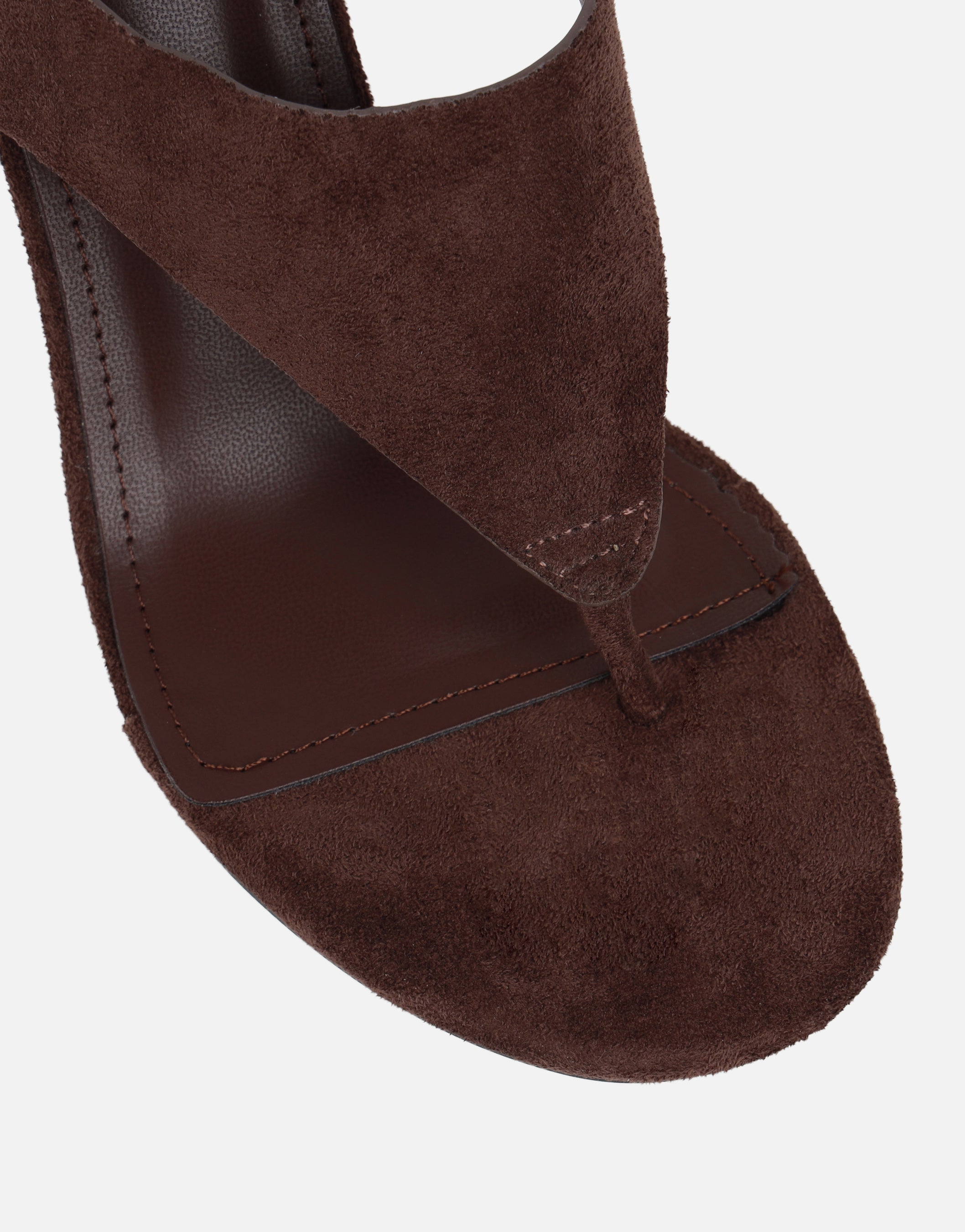 Minnie Brown Suede Heeled Sandals | SIMMI London