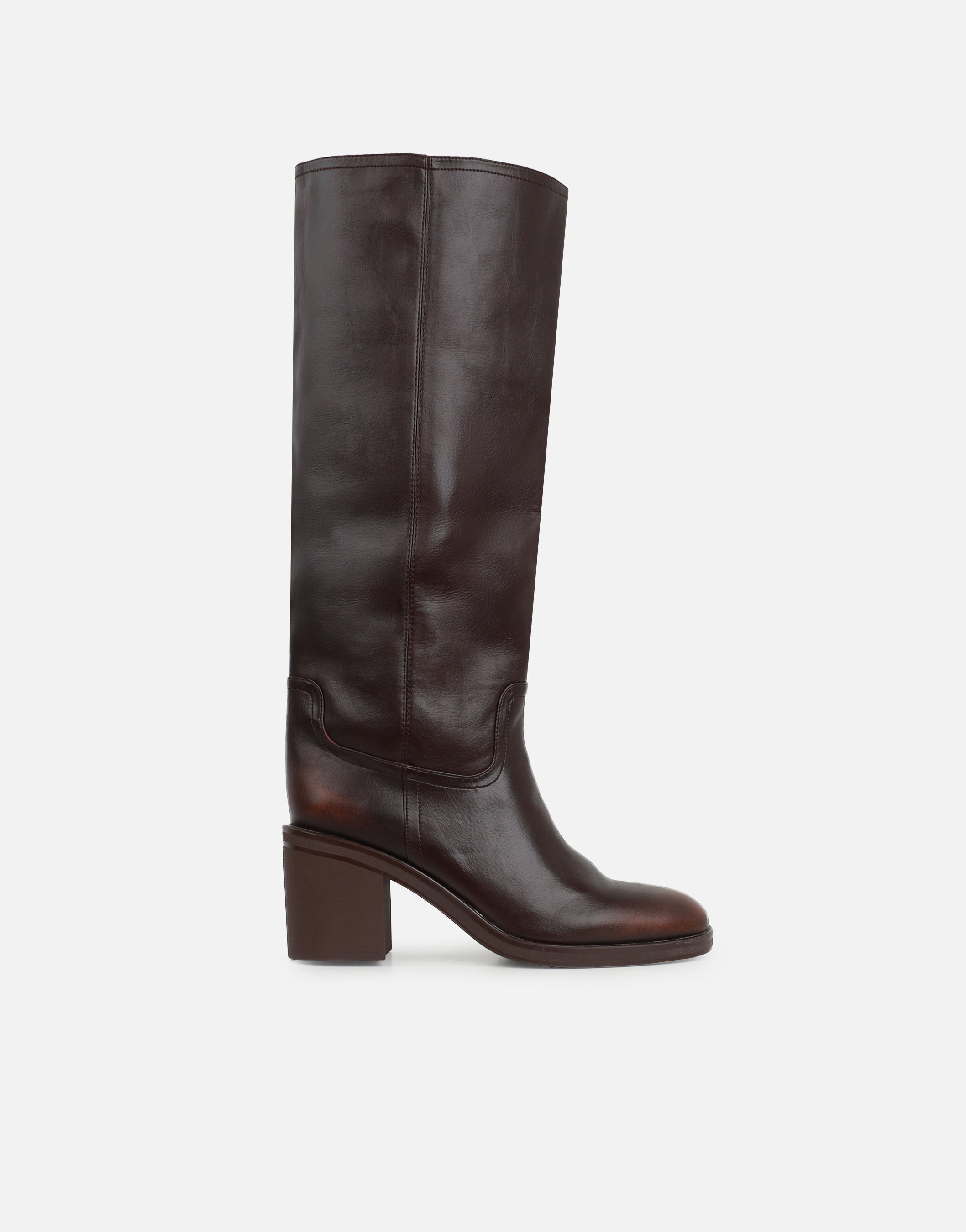 Jai Brown Knee High Riding Boots | SIMMI London