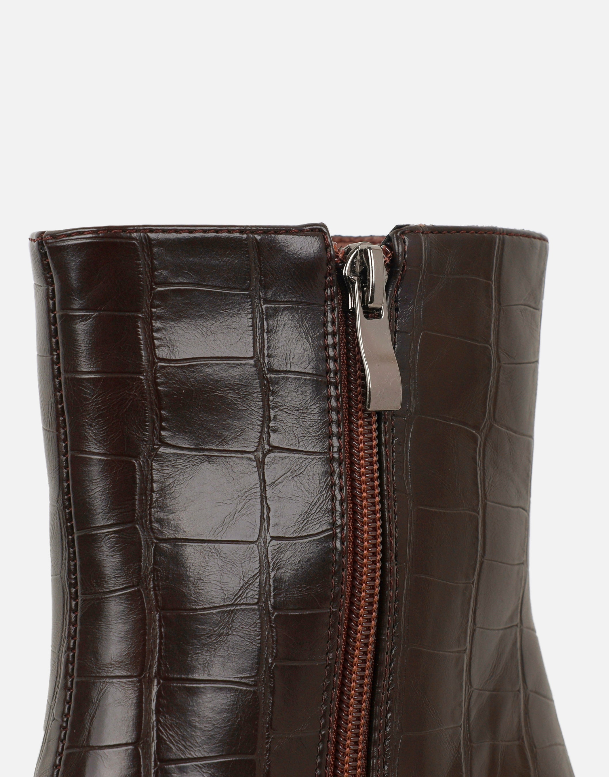 Briar Brown Croc Boots | SIMMI London