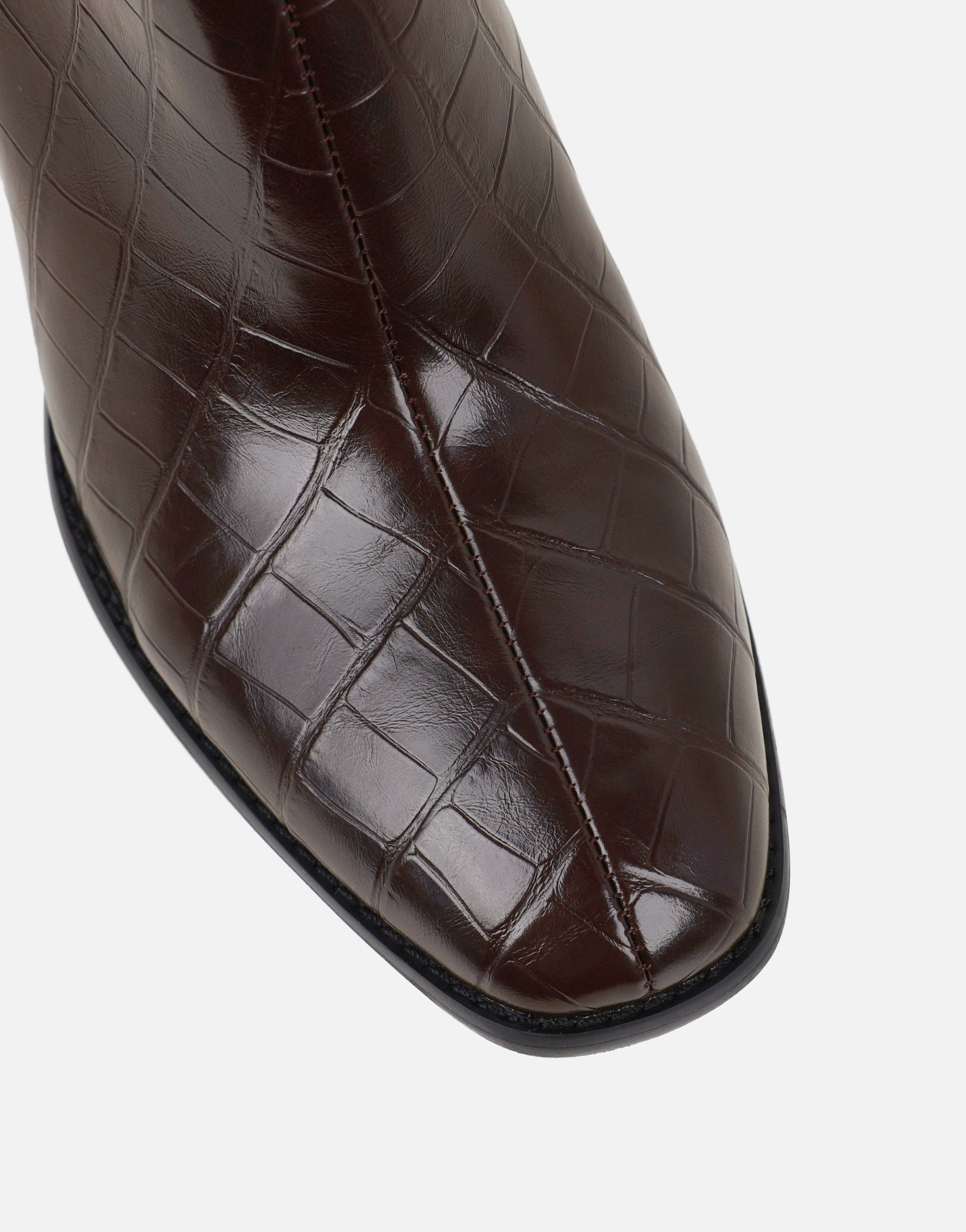 Briar Brown Croc Boots | SIMMI London