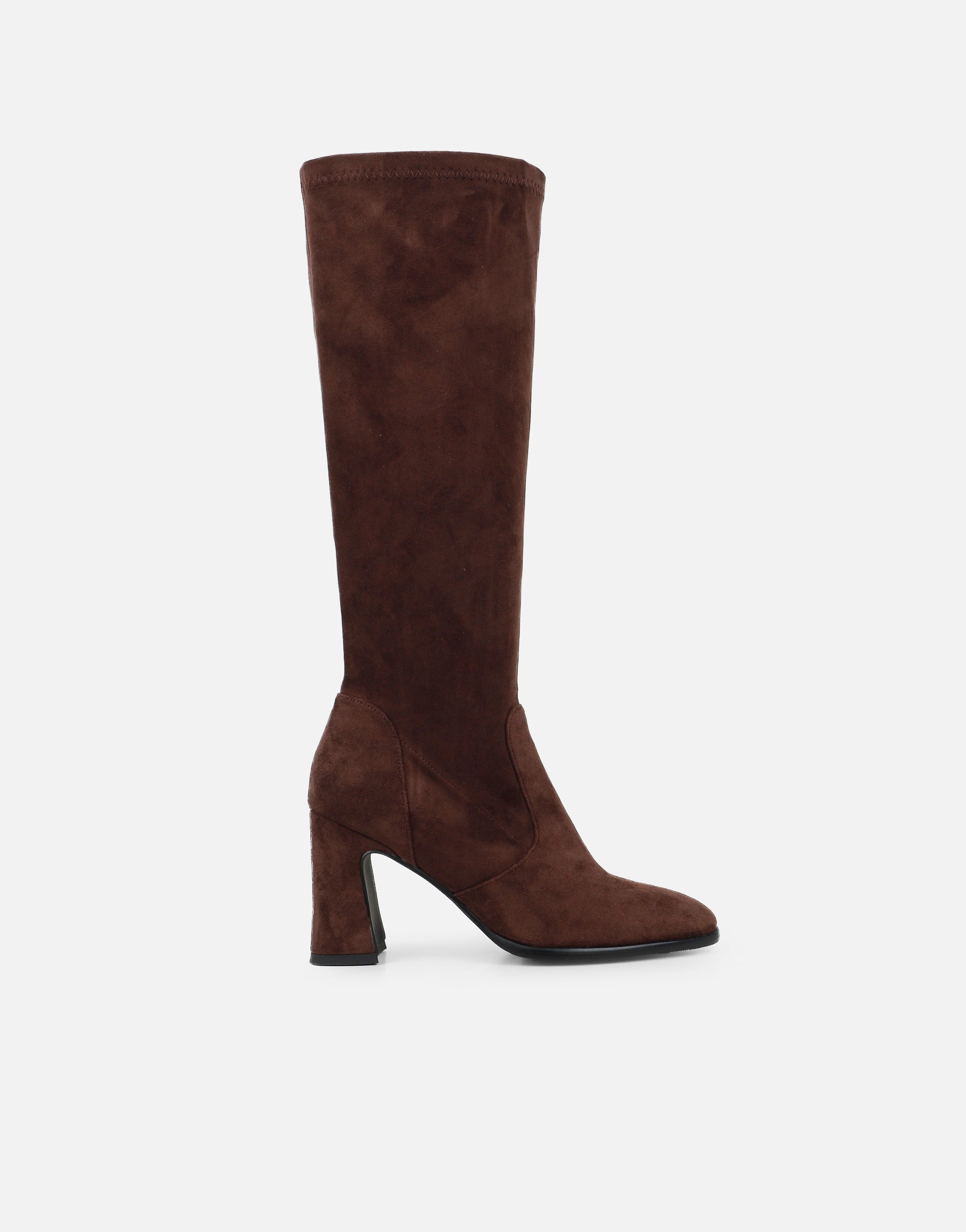 Beatrix Brown Suedette Knee Height Boots | SIMMI London