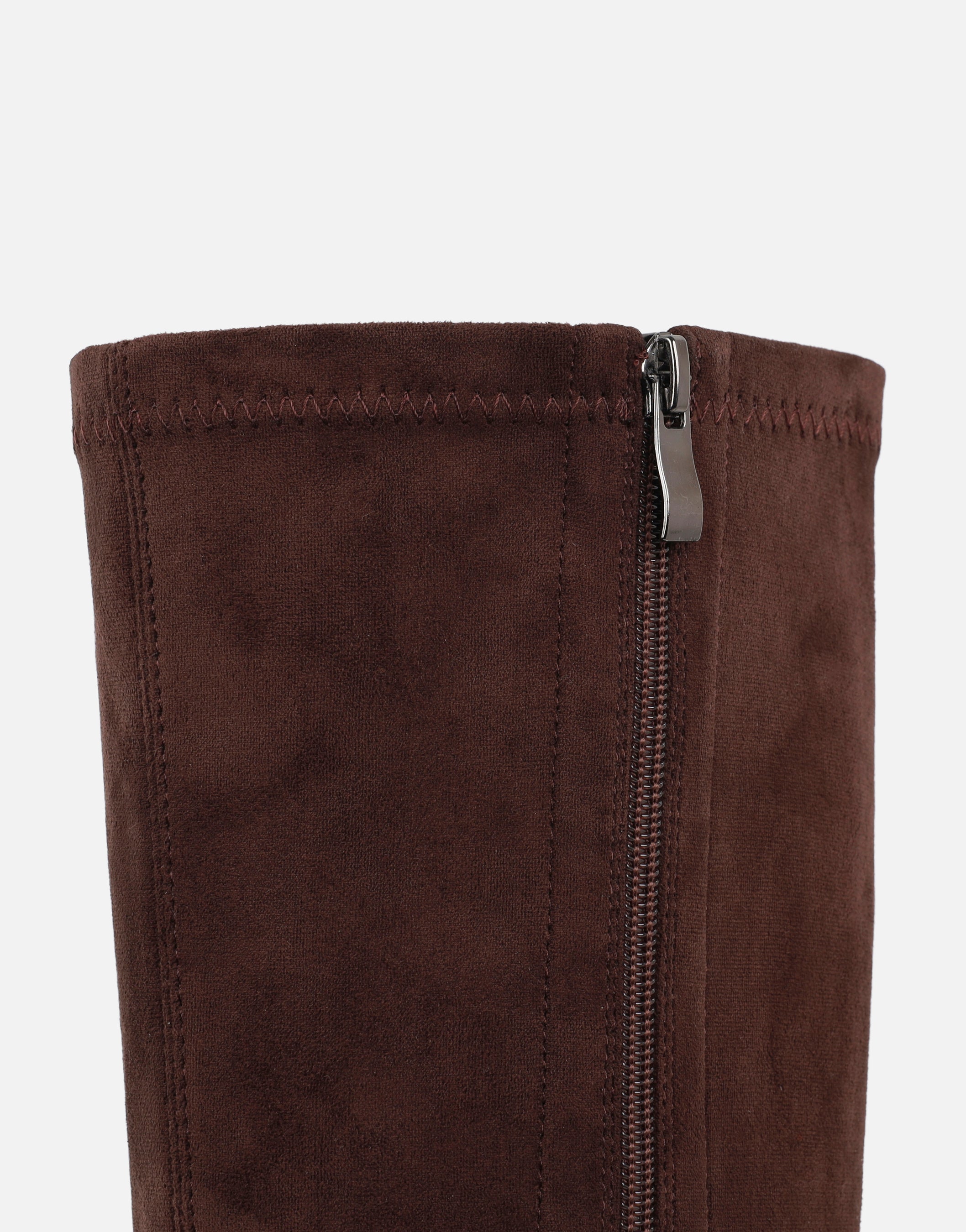 Beatrix Brown Suedette Knee Height Boots | SIMMI London