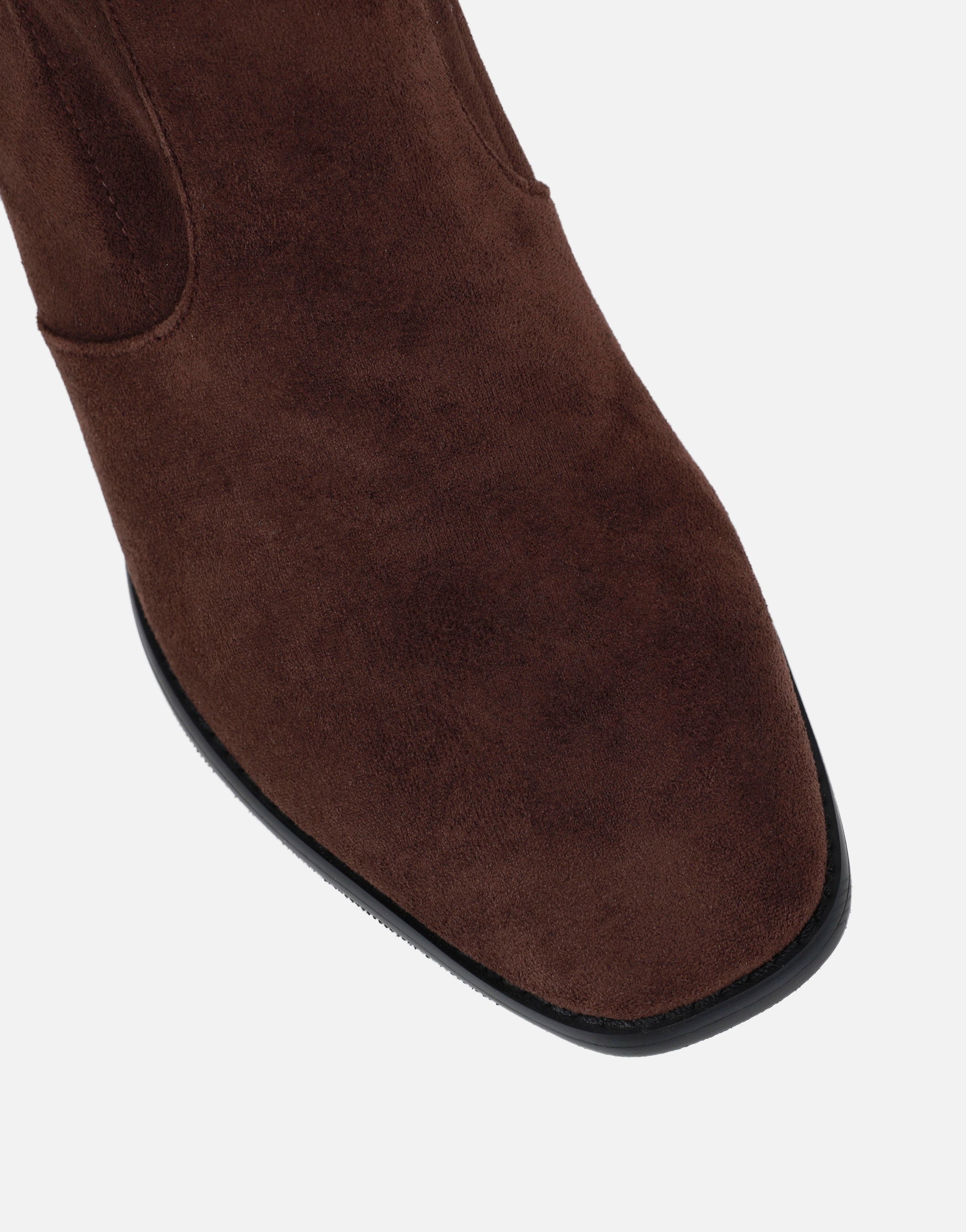 Beatrix Brown Suedette Knee Height Boots | SIMMI London