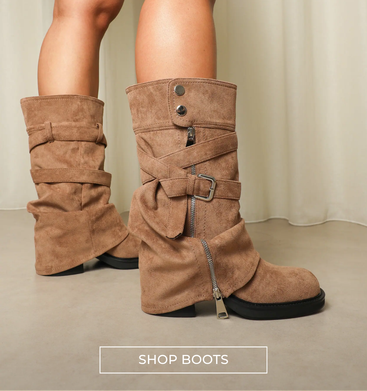 brown tall boots with a light heel, named lawry from simmi london 