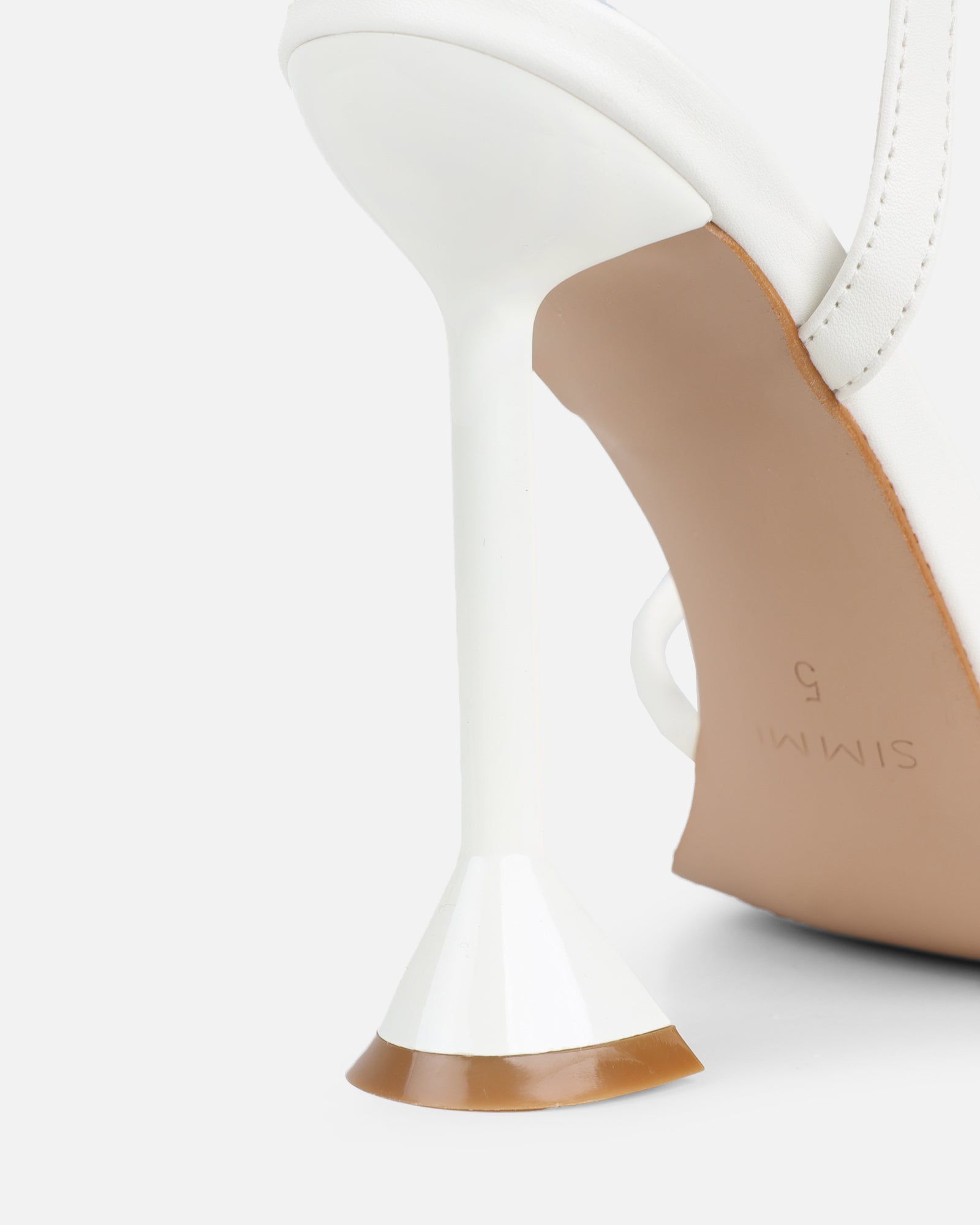 Cairo White Heeled Sandals | SIMMI London