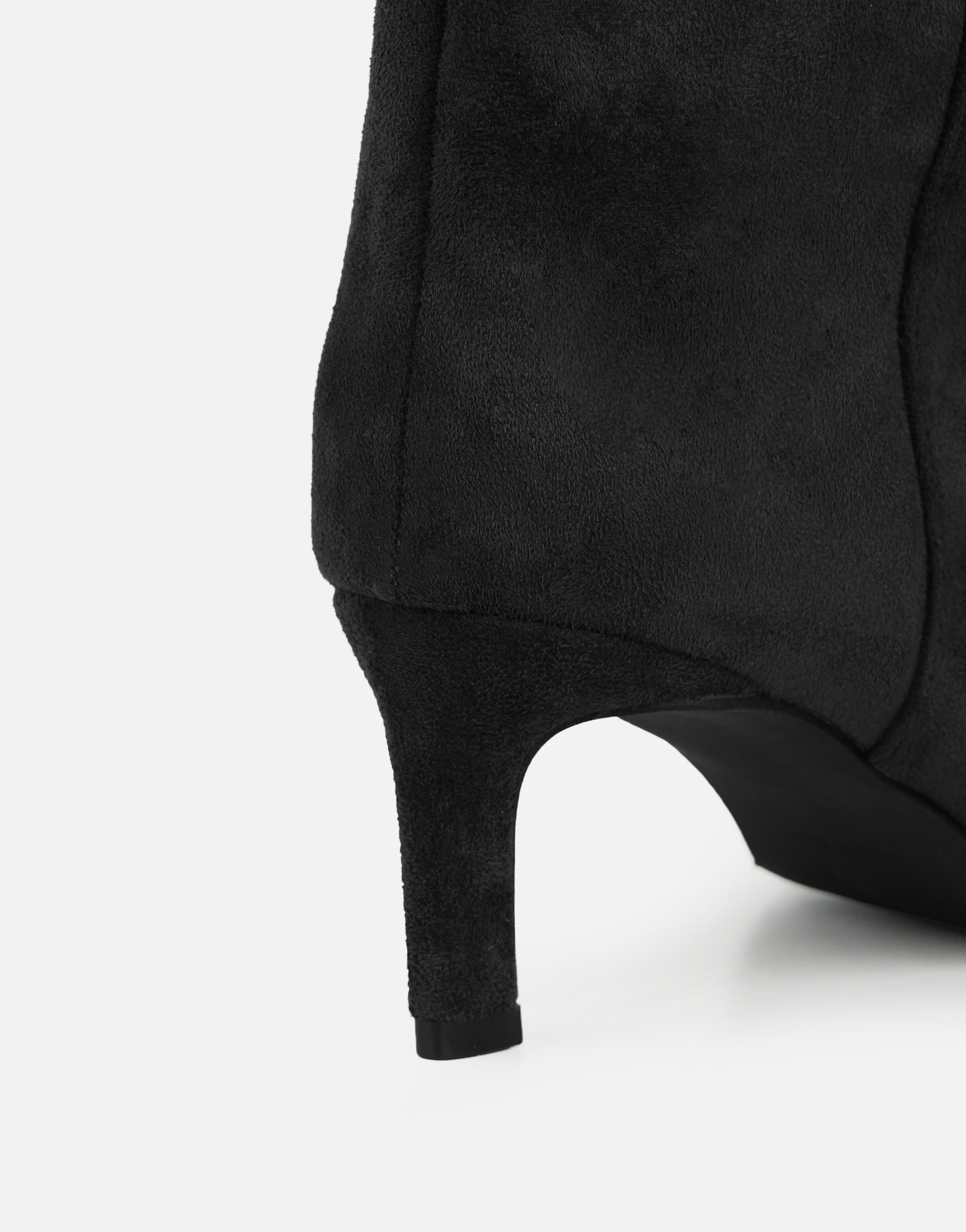 Neema Black Suedette Heel Boots | SIMMI London