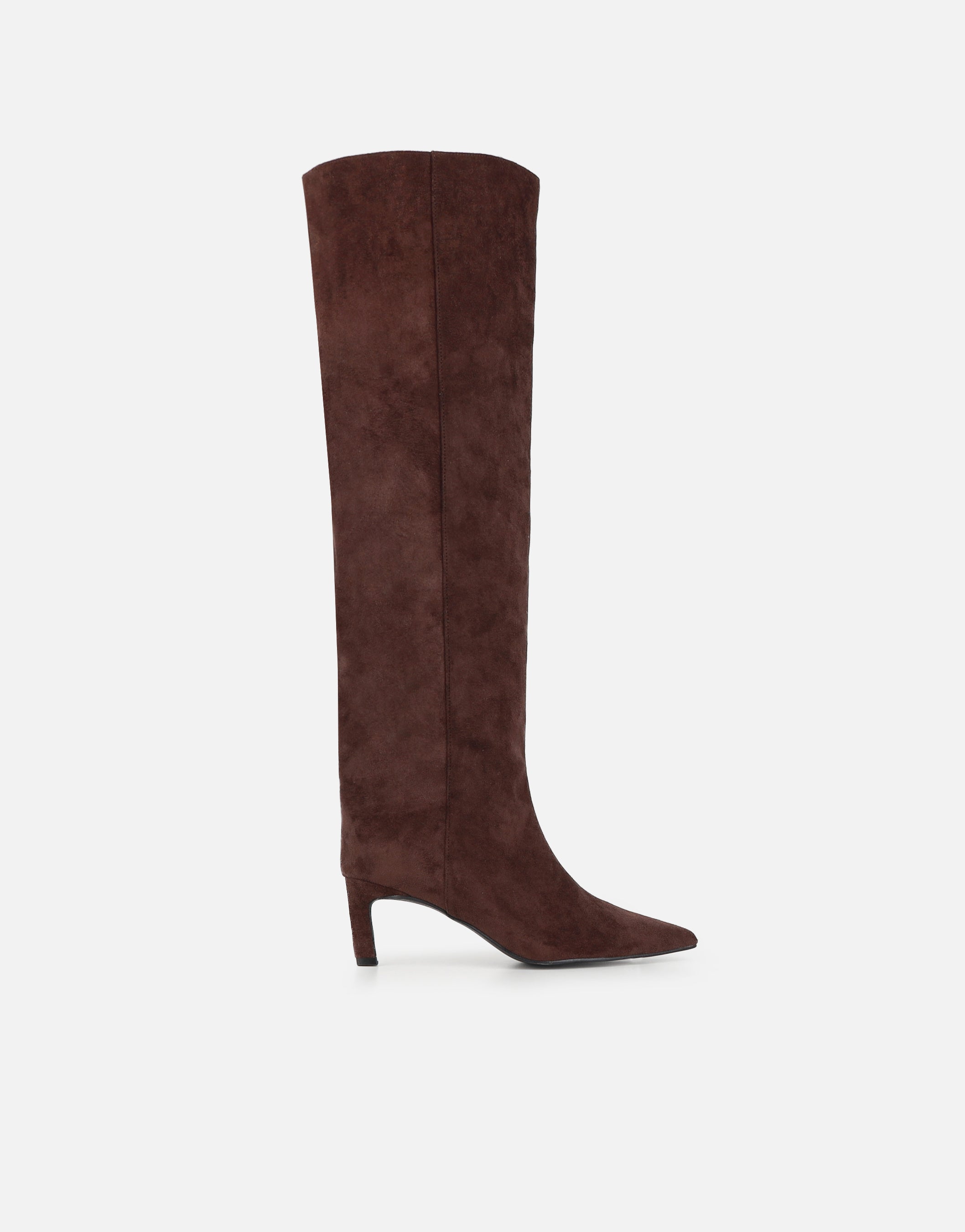 Neema Brown Suedette Heel Boots | SIMMI London