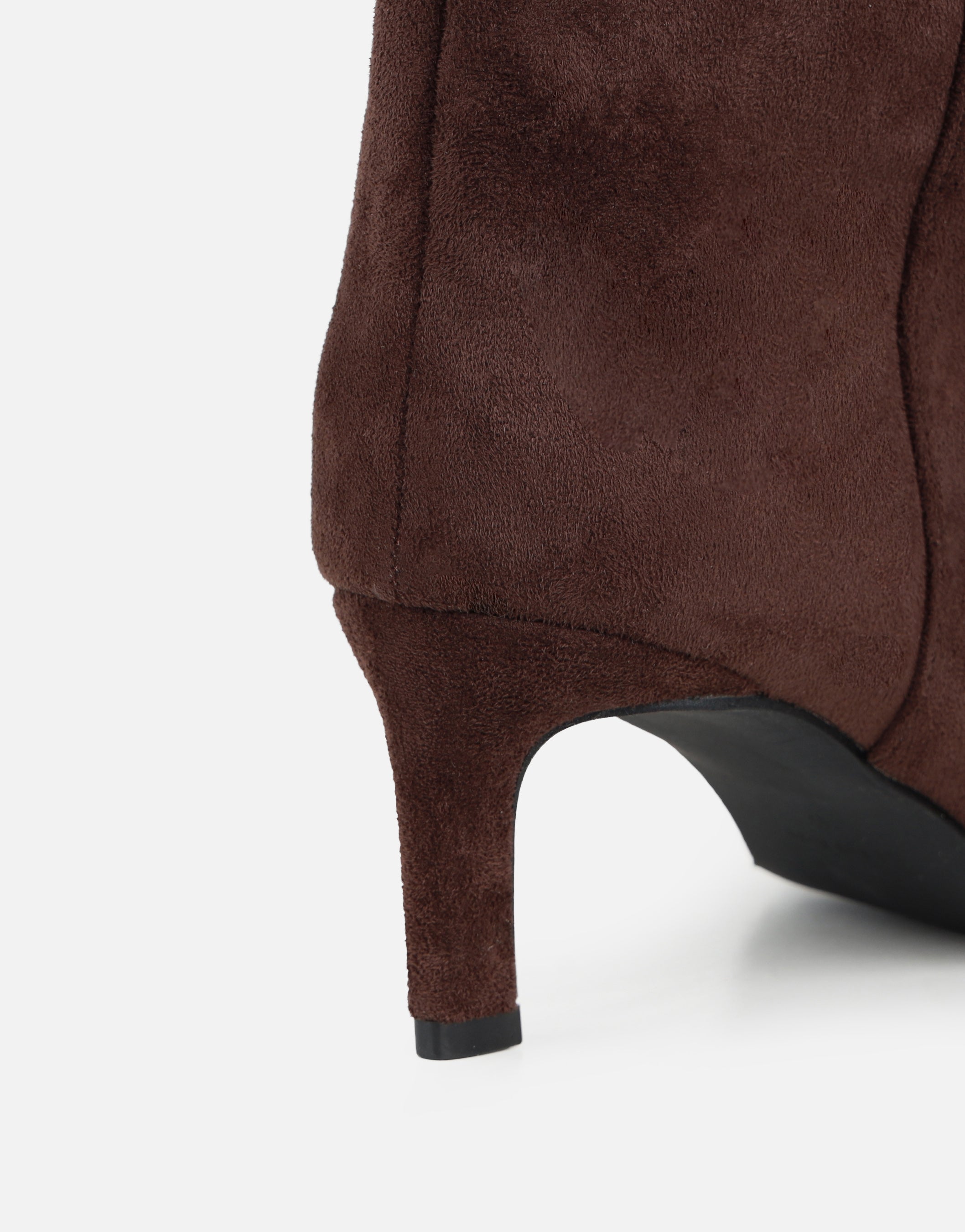 Neema Brown Suedette Heel Boots | SIMMI London