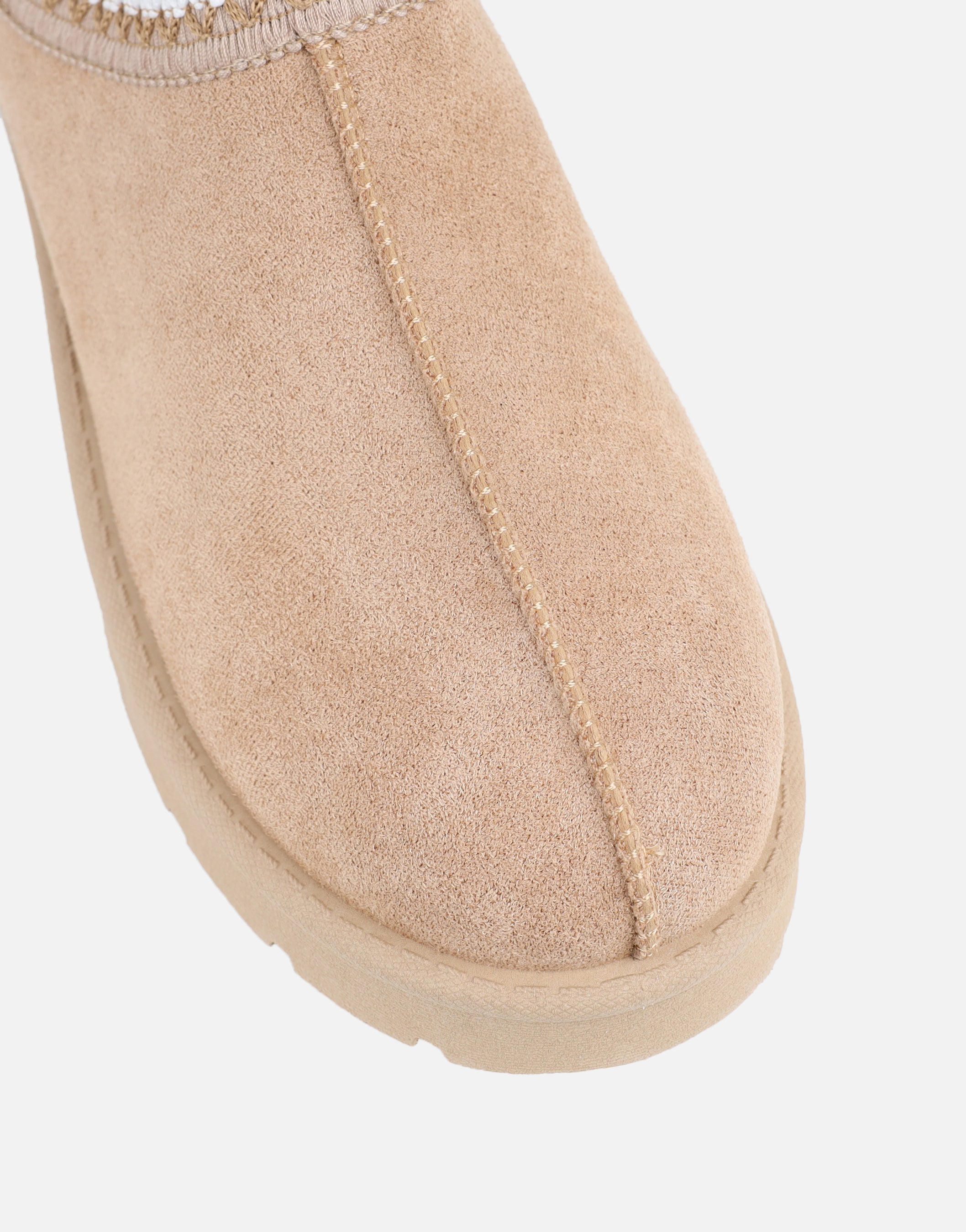 Cally Beige Slippers | SIMMI London
