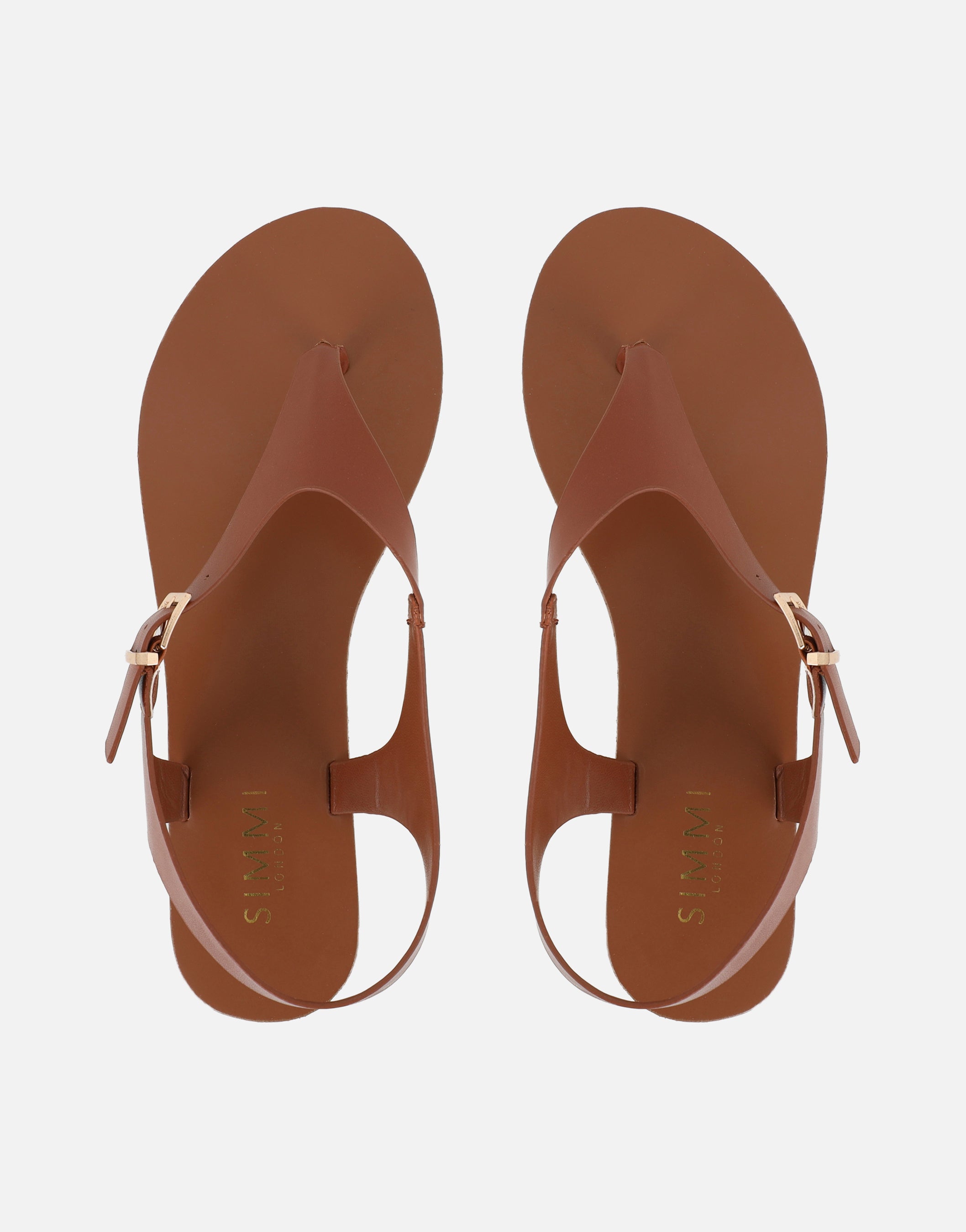 Carla Tan Toe Thong Flat Sandals | SIMMI London