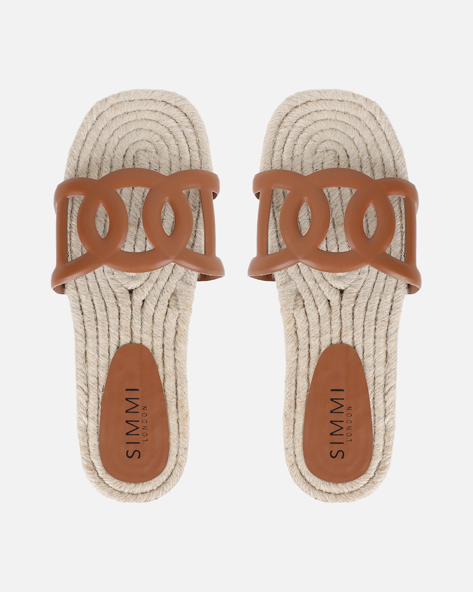 Carlos Tan Woven Flat Sandals | SIMMI London