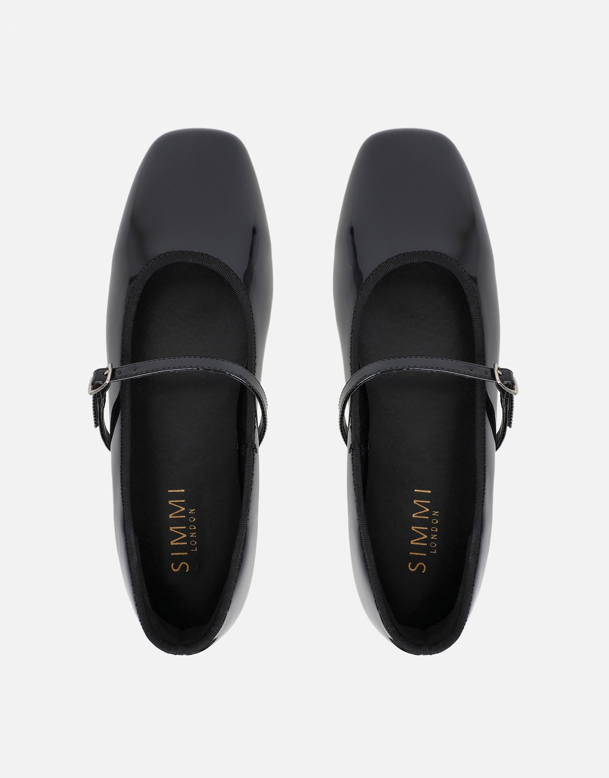 Diana Black Patent Ballet Flats | SIMMI London