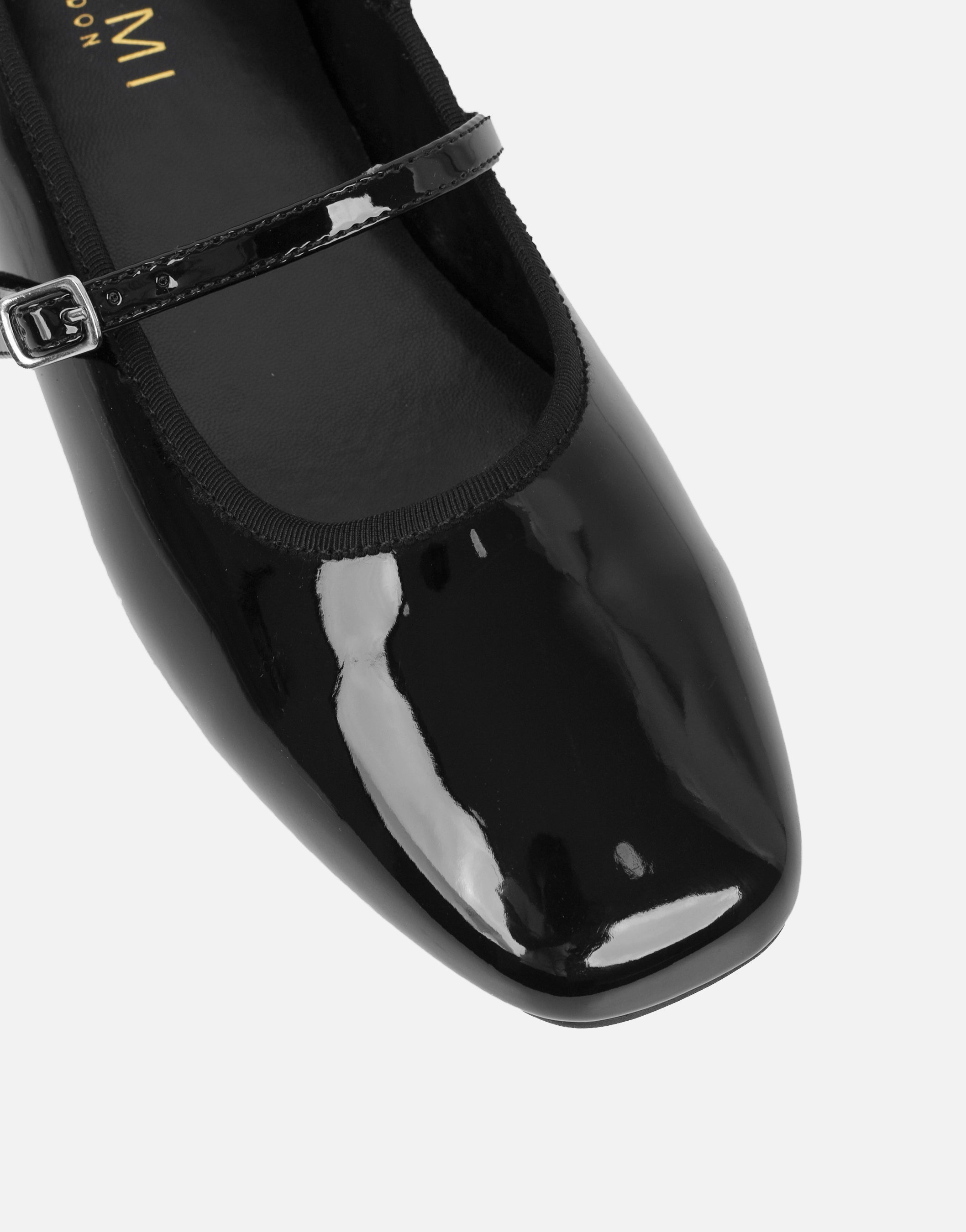 Diana Black Patent Ballet Flats | SIMMI London