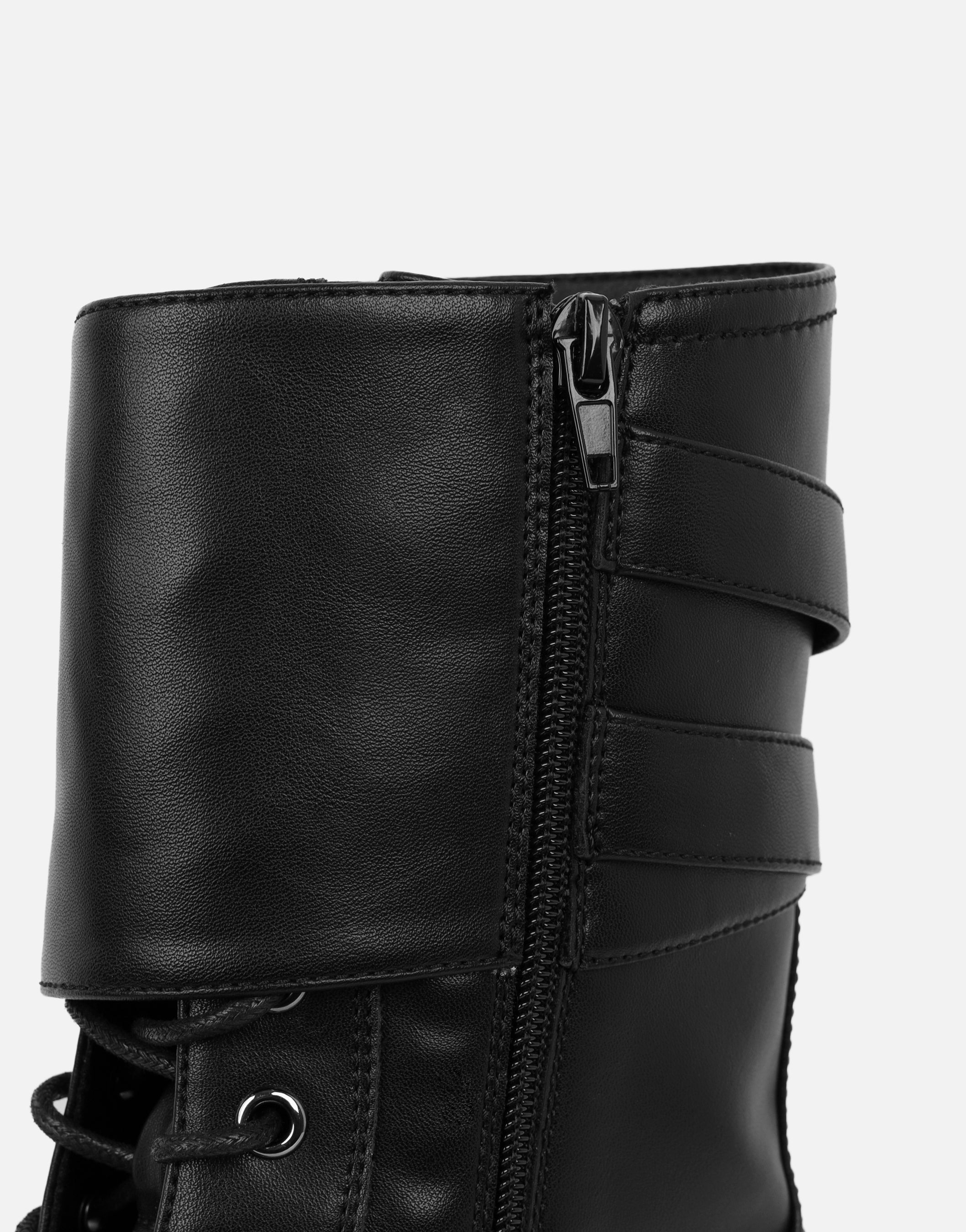 Ede Black High Lace Up Boots | SIMMI London
