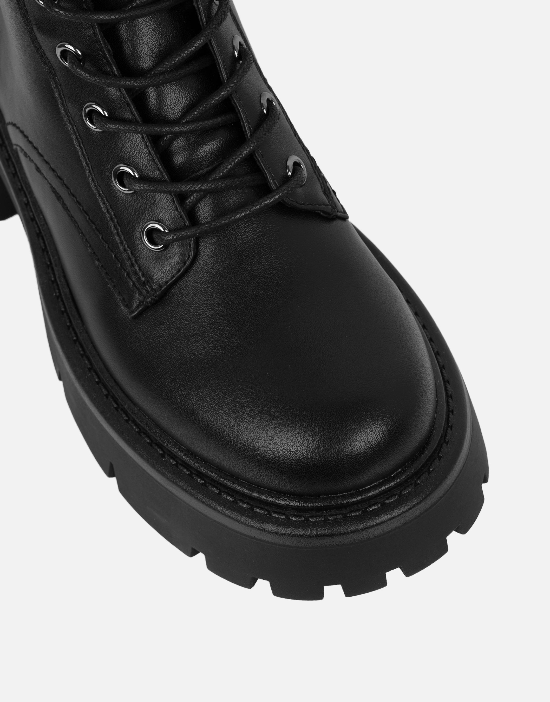 Ede Black High Lace Up Boots | SIMMI London