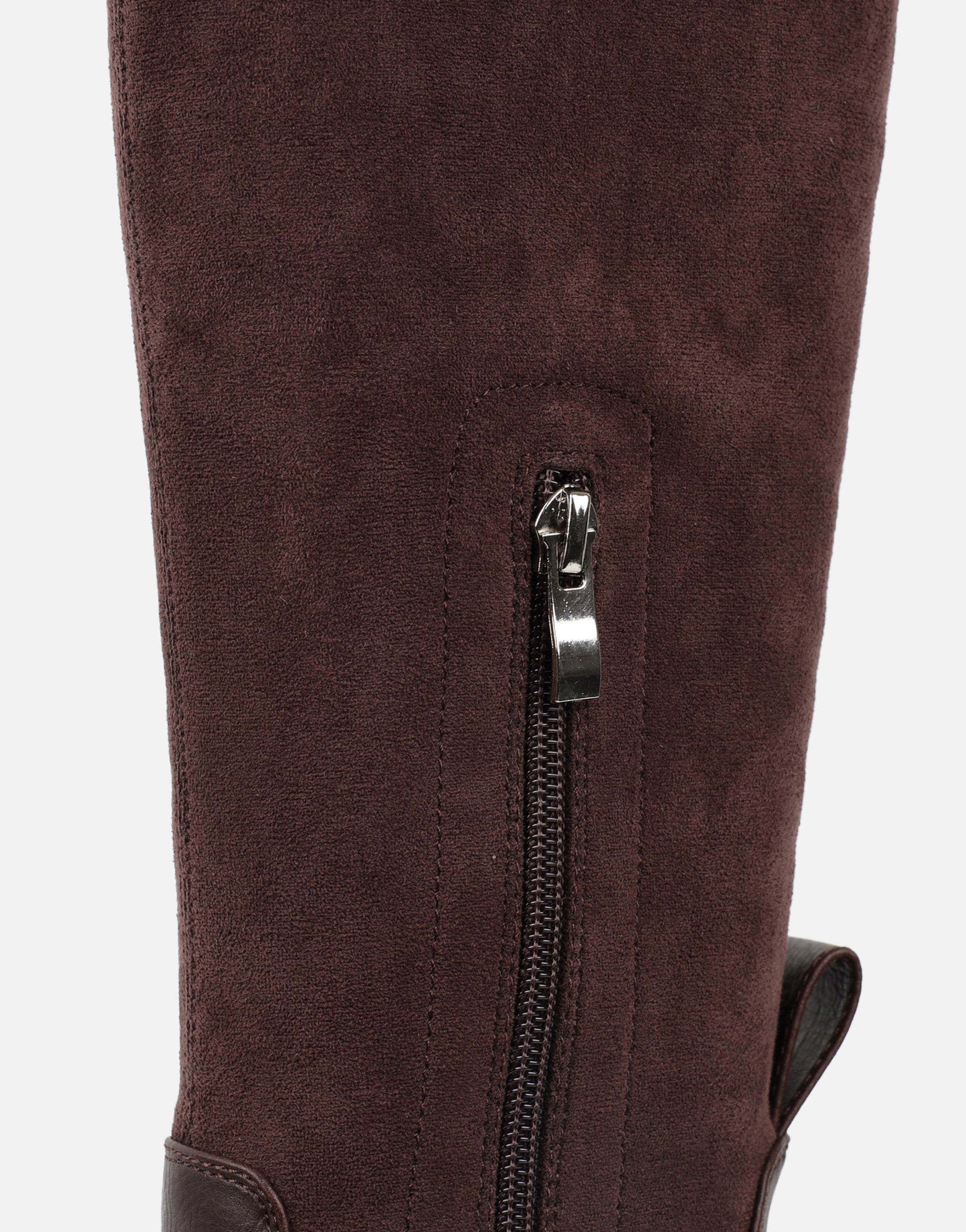 Chorley Brown Microfibre Stretch Chunky Boots | SIMMI London