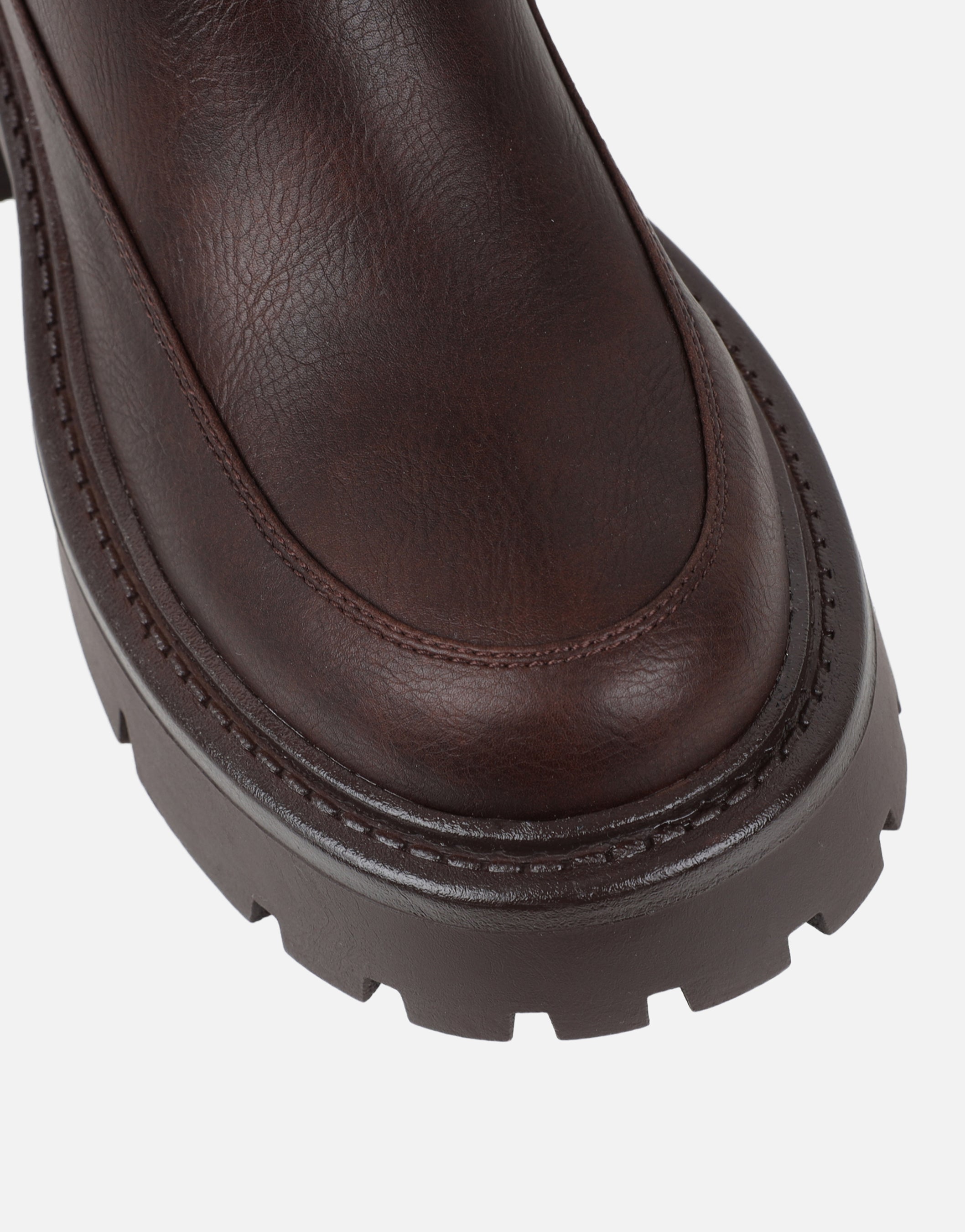 Chorley Brown Microfibre Stretch Chunky Boots | SIMMI London