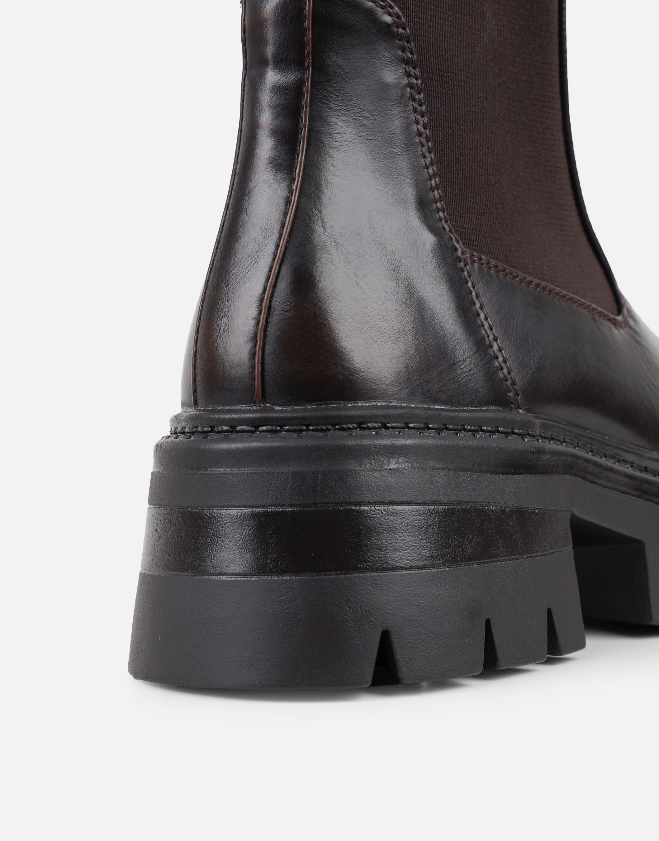 Perez Brown Sock Chunky Ankle Boots | SIMMI London