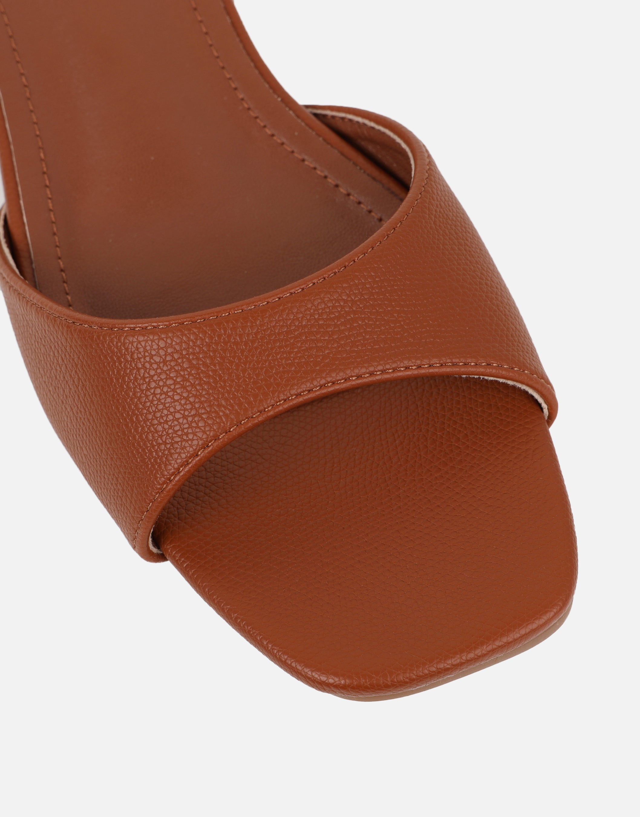 Claire Tan Block Heel Mules | SIMMI London