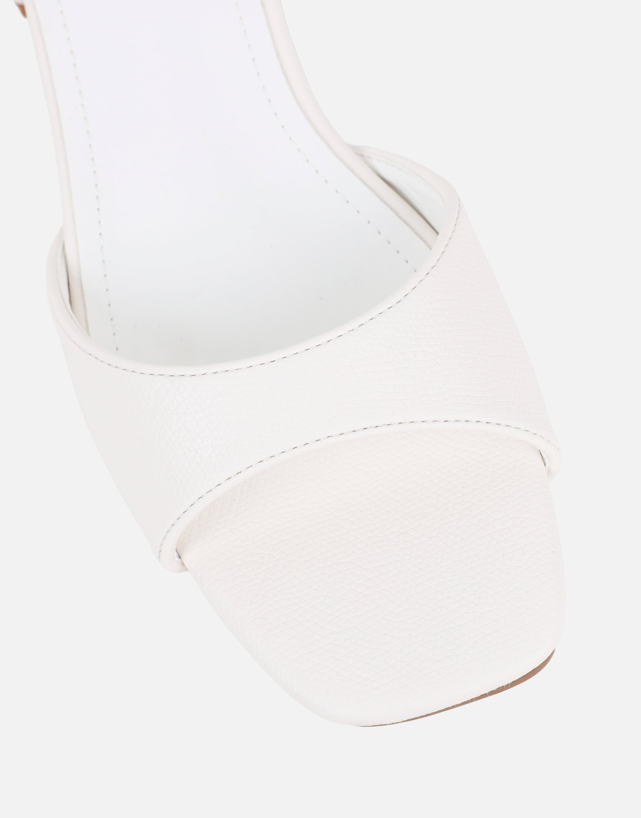 Claire White Block Heel Mules | SIMMI London