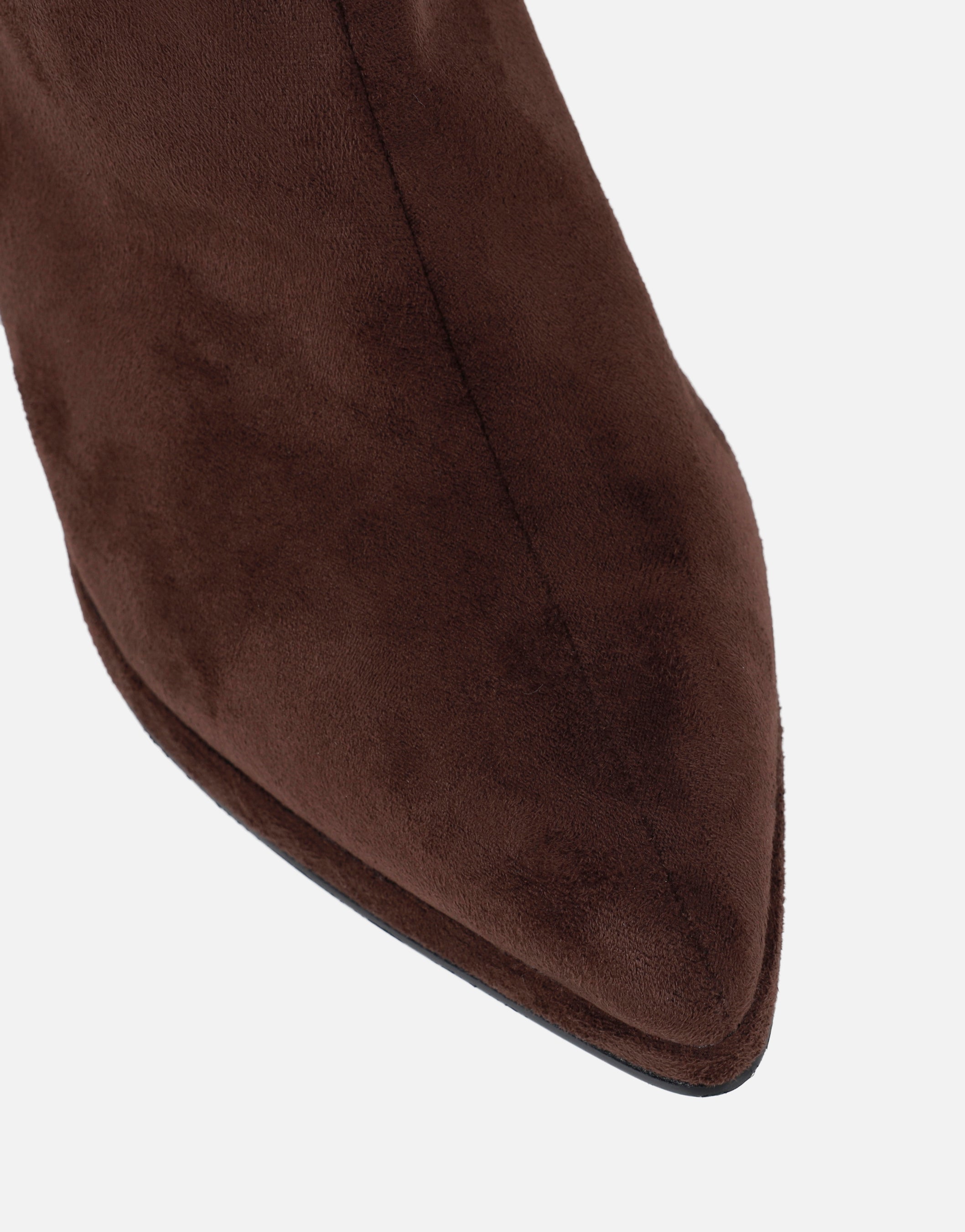 Clarke Brown Suedette Ruched Boots | SIMMI London