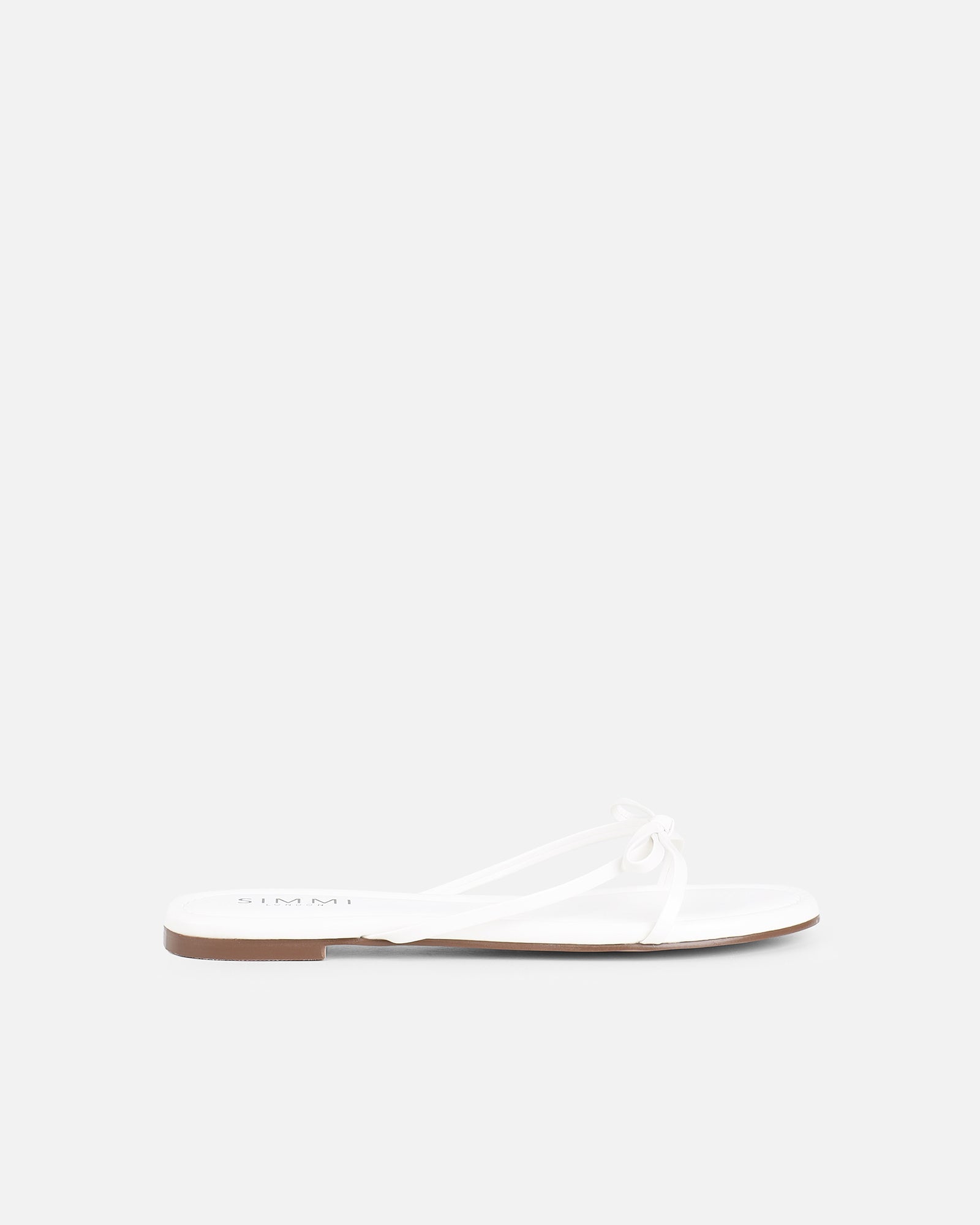 Char White Bow Sandals | SIMMI London