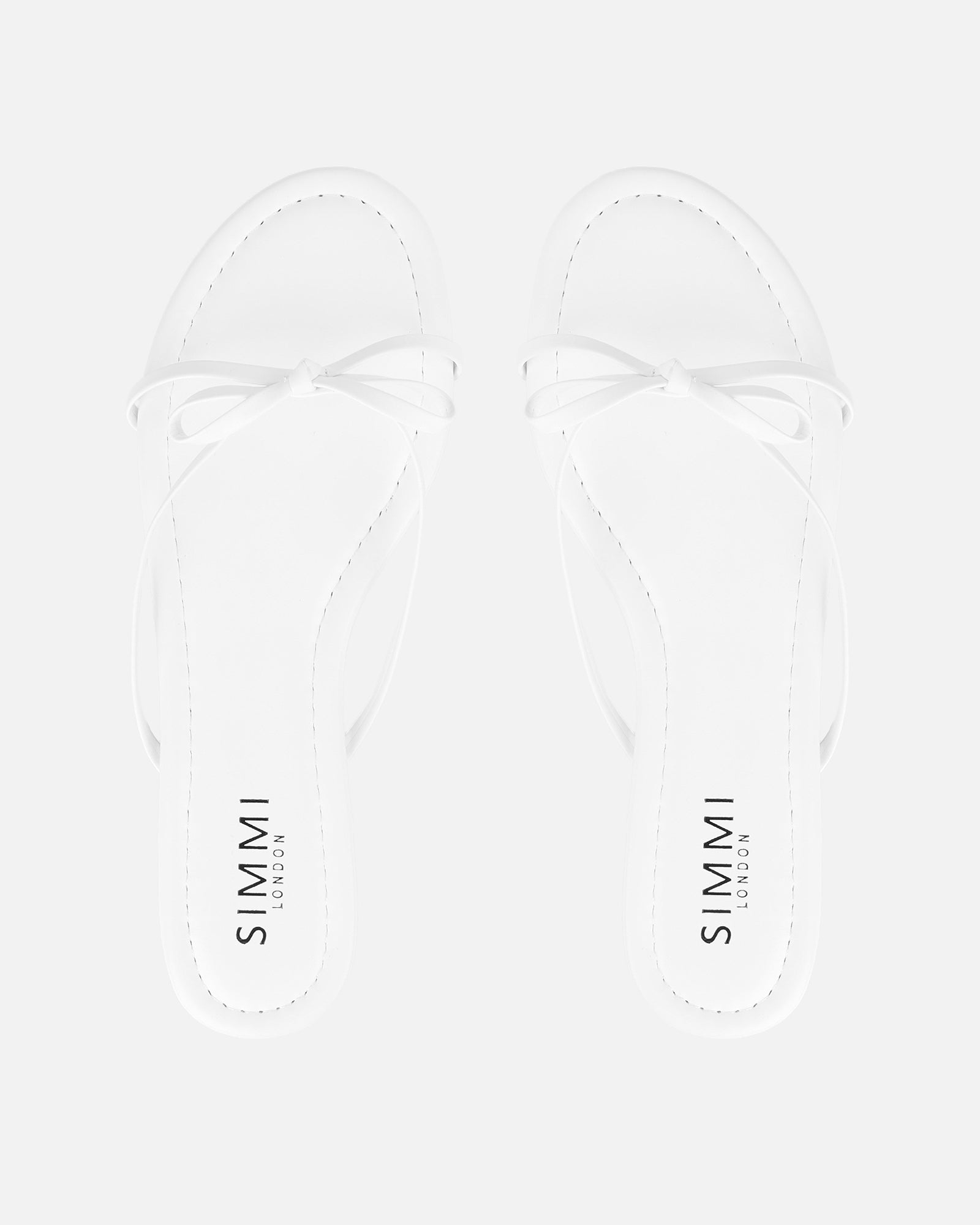 Char White Bow Sandals | SIMMI London