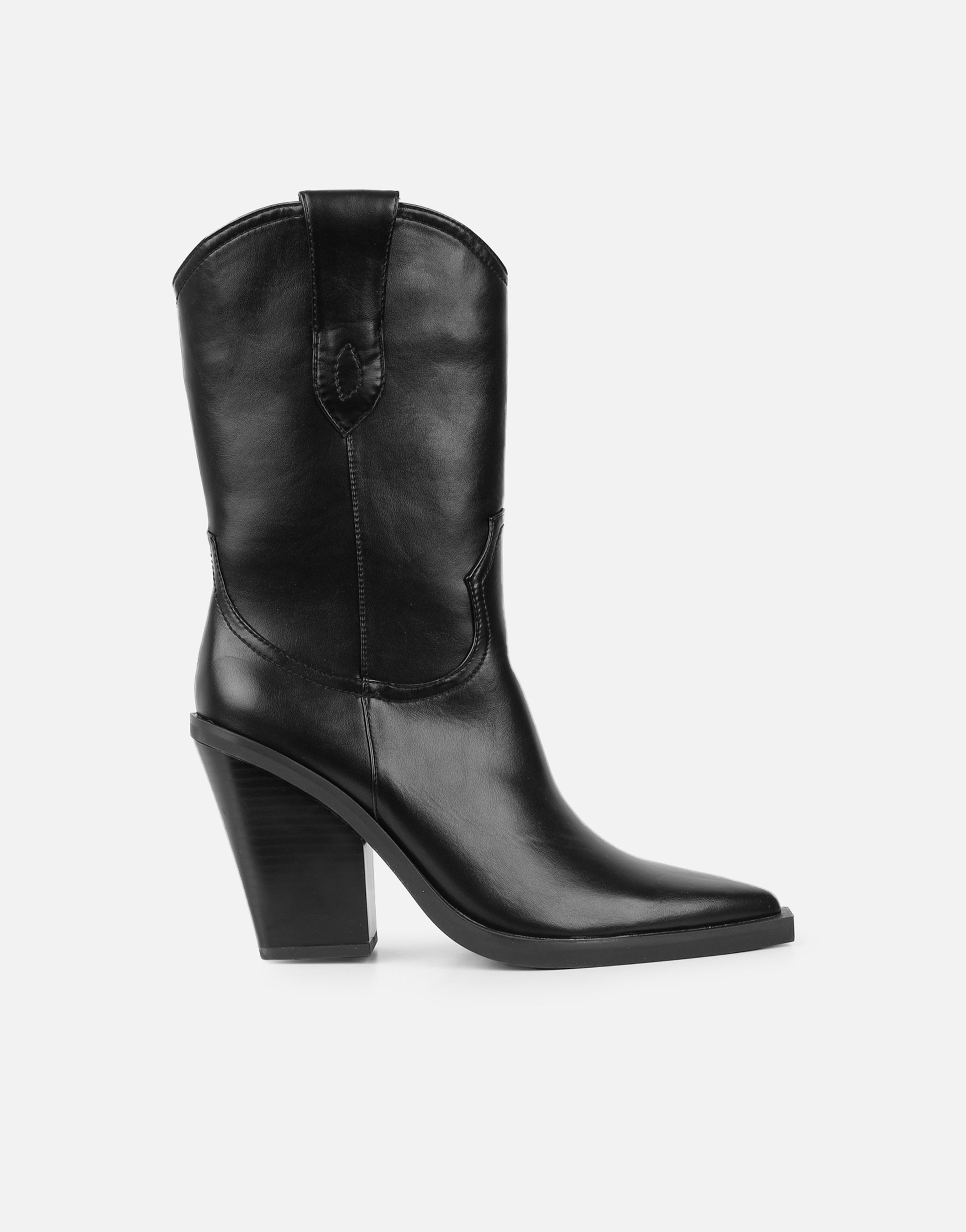 Mercy Black Western Heeled Boots | SIMMI London