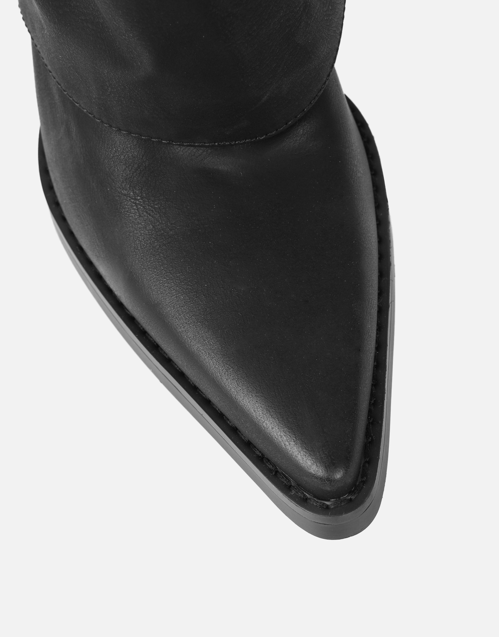 Kiarra Black Western Foldover Heeled Boots | SIMMI London