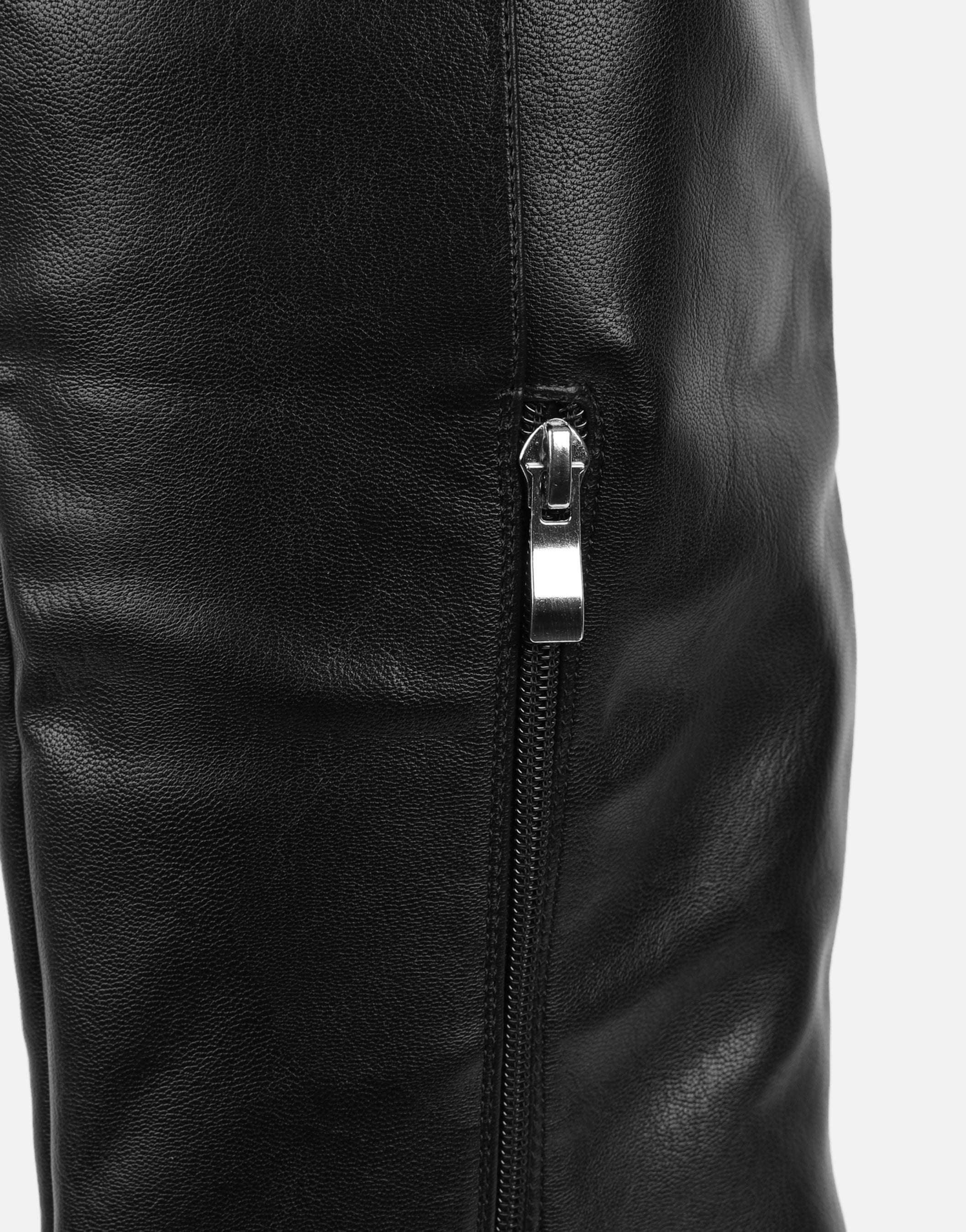 Miguel Black Knee High Heeled Boots | SIMMI London