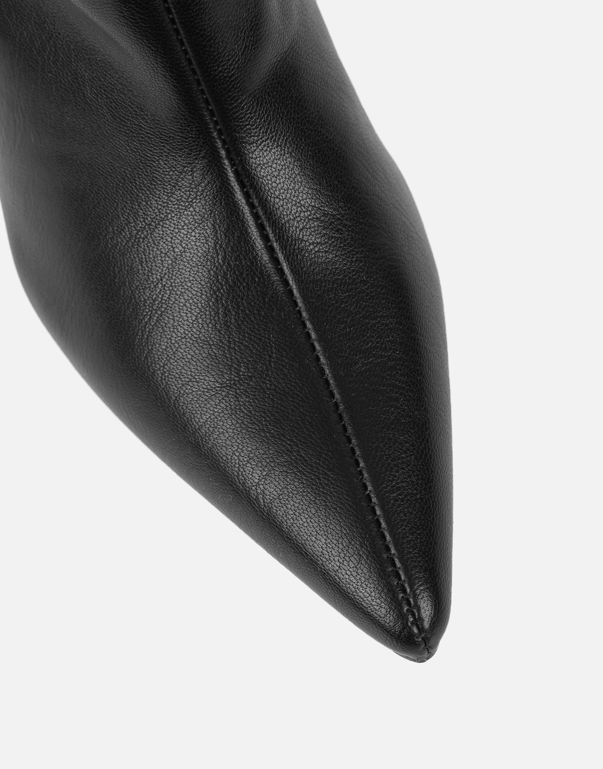 Miguel Black Knee High Heeled Boots | SIMMI London