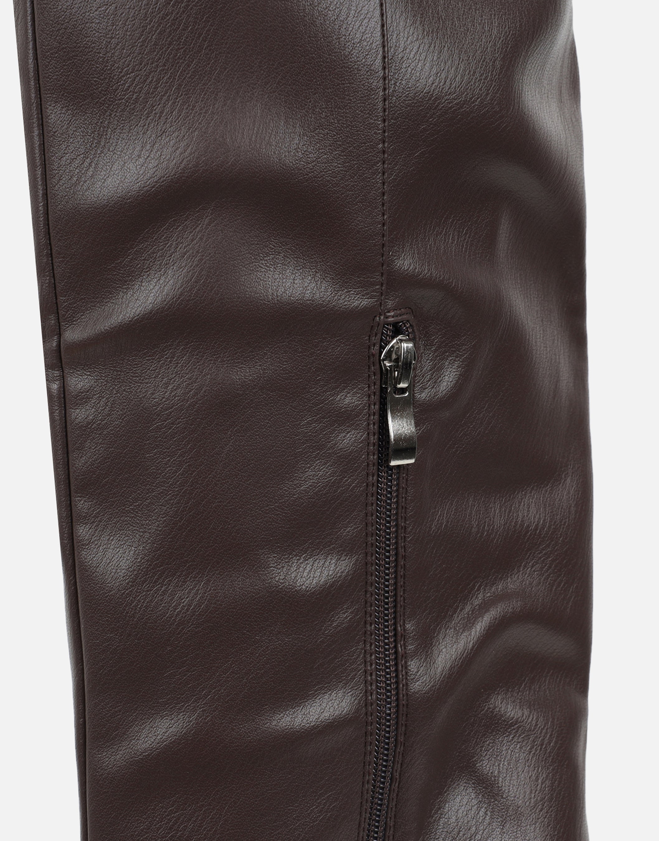 Miguel Brown Knee High Heeled Boots | SIMMI London