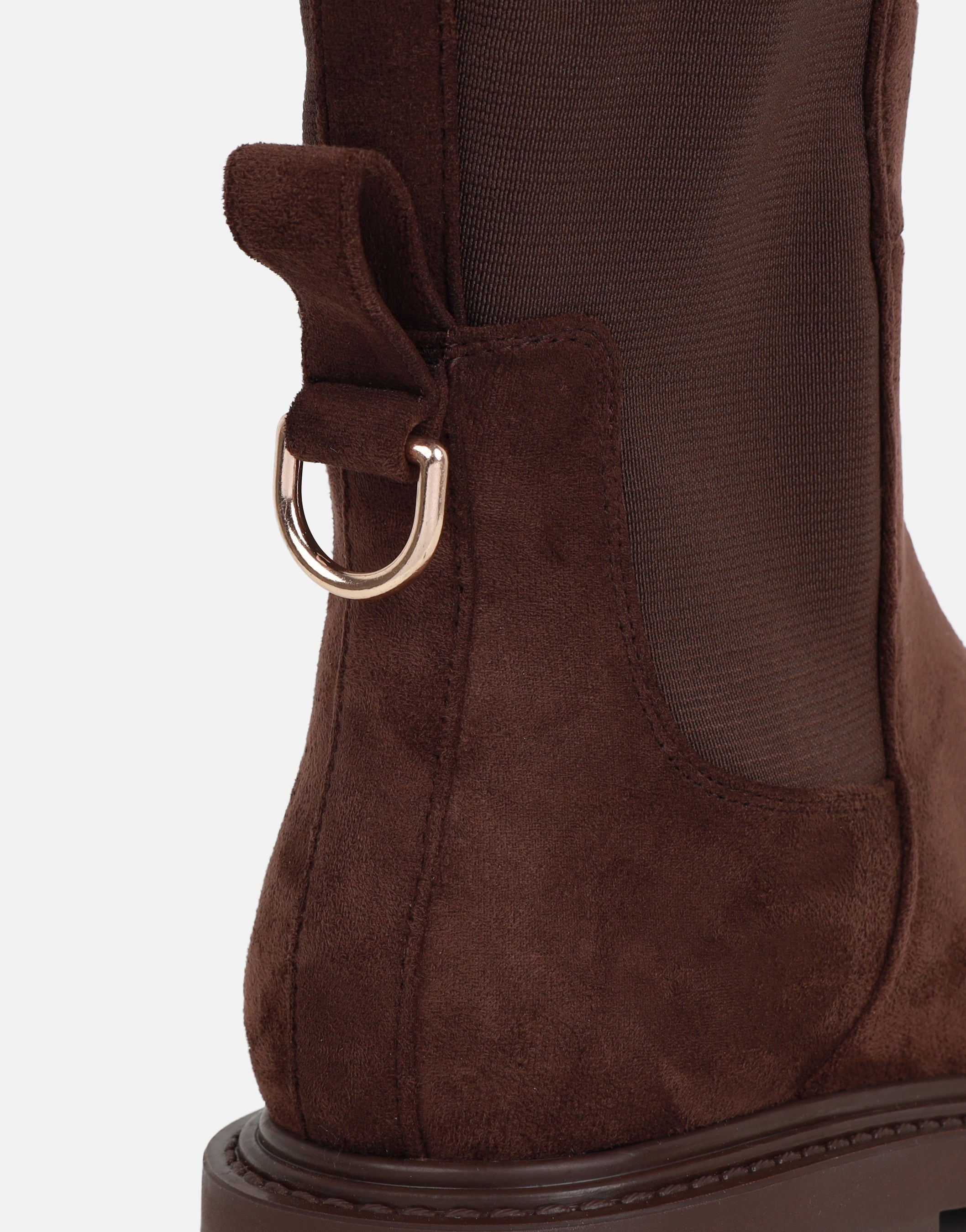 Bart Brown Suedette Knee Height Boots | SIMMI London