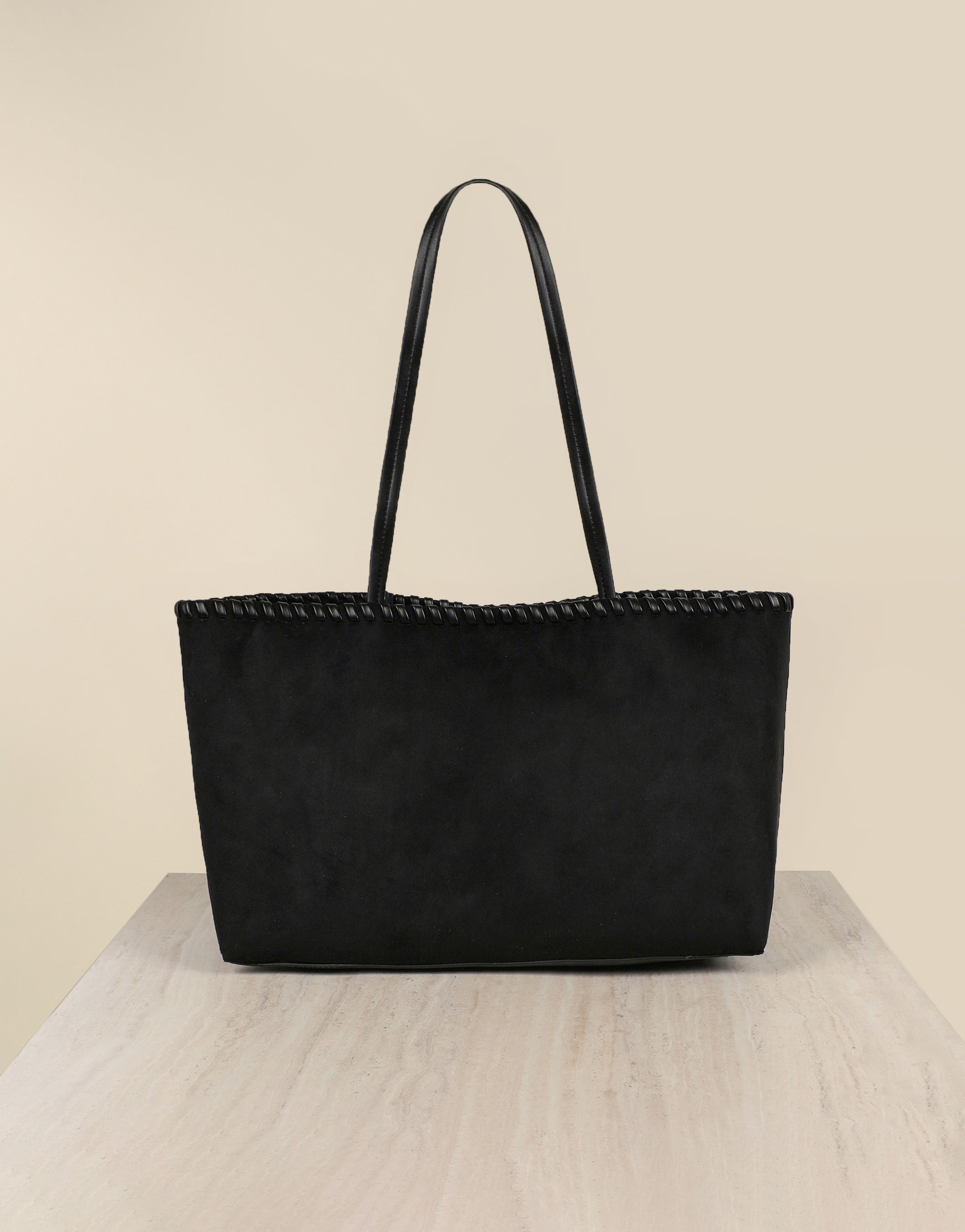 Elare Black Suede Handbag | SIMMI London