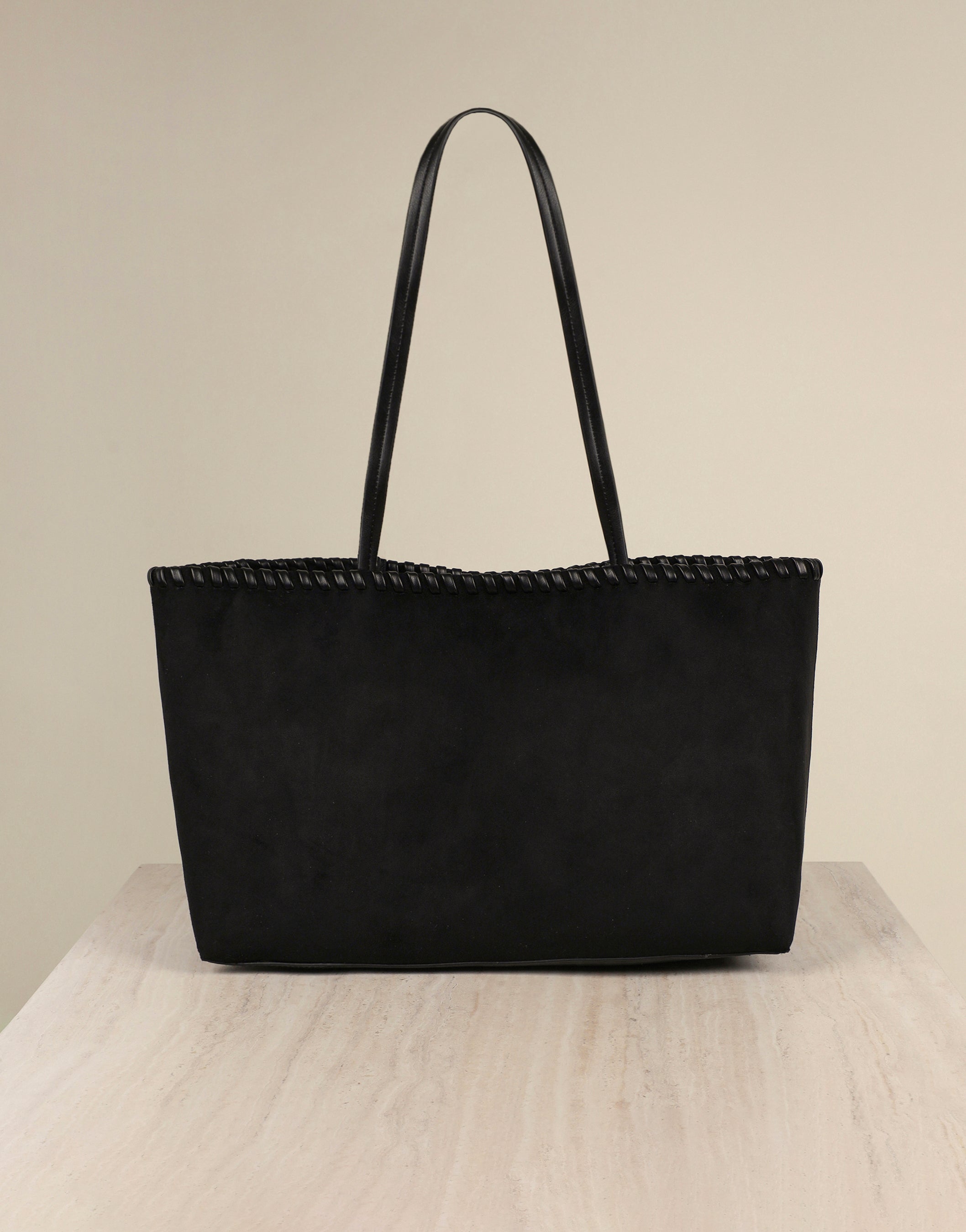 Elare Black Suede Handbag | SIMMI London