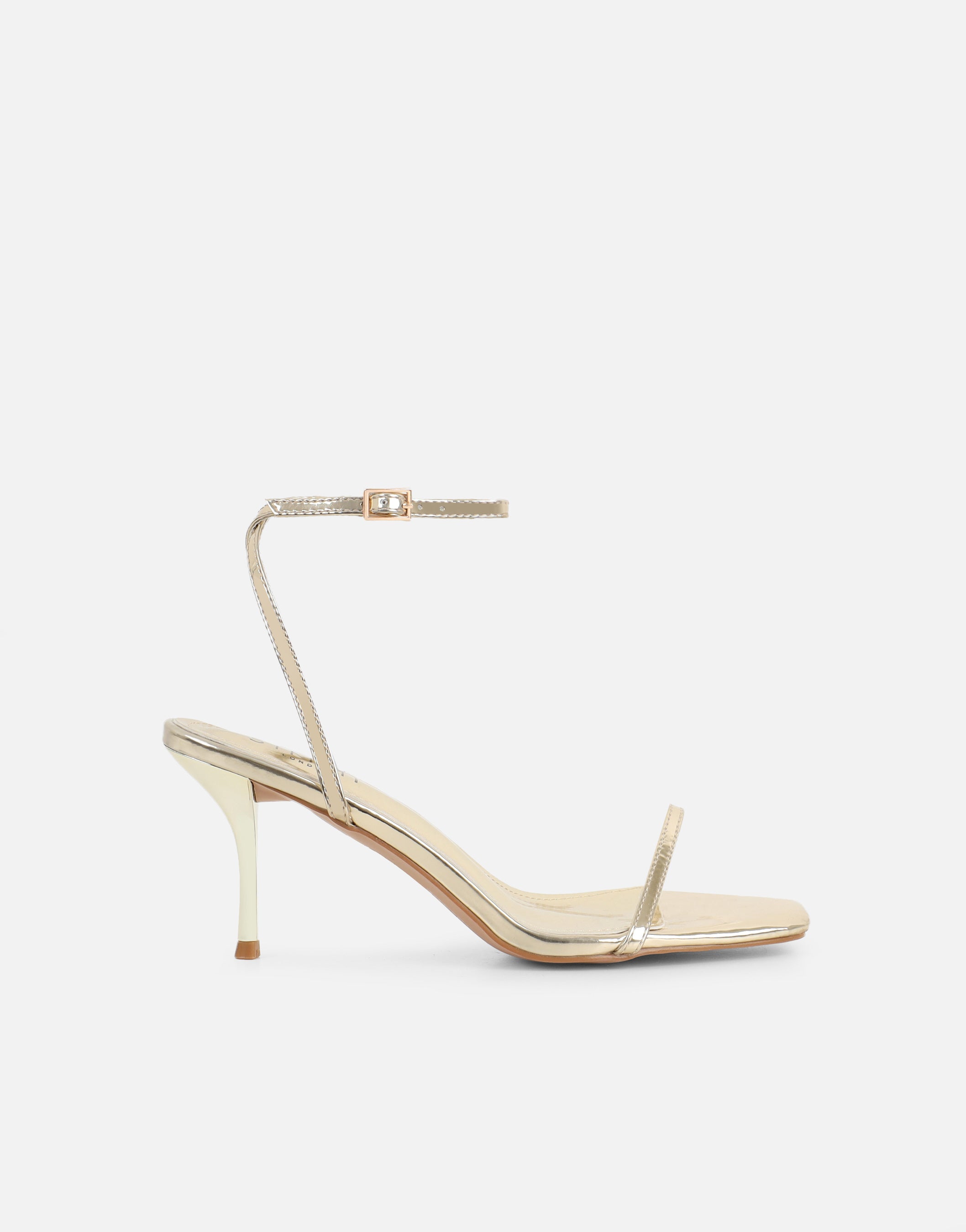Lula Gold Mirror Heeled Sandals | SIMMI London