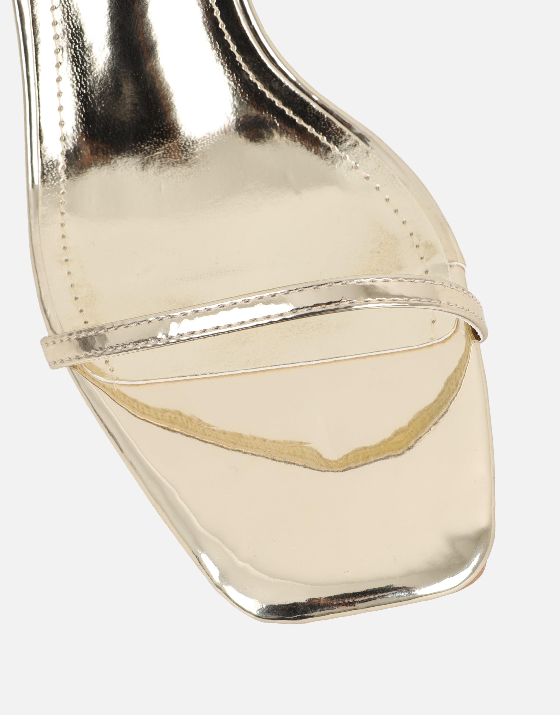 Lula Gold Mirror Heeled Sandals | SIMMI London