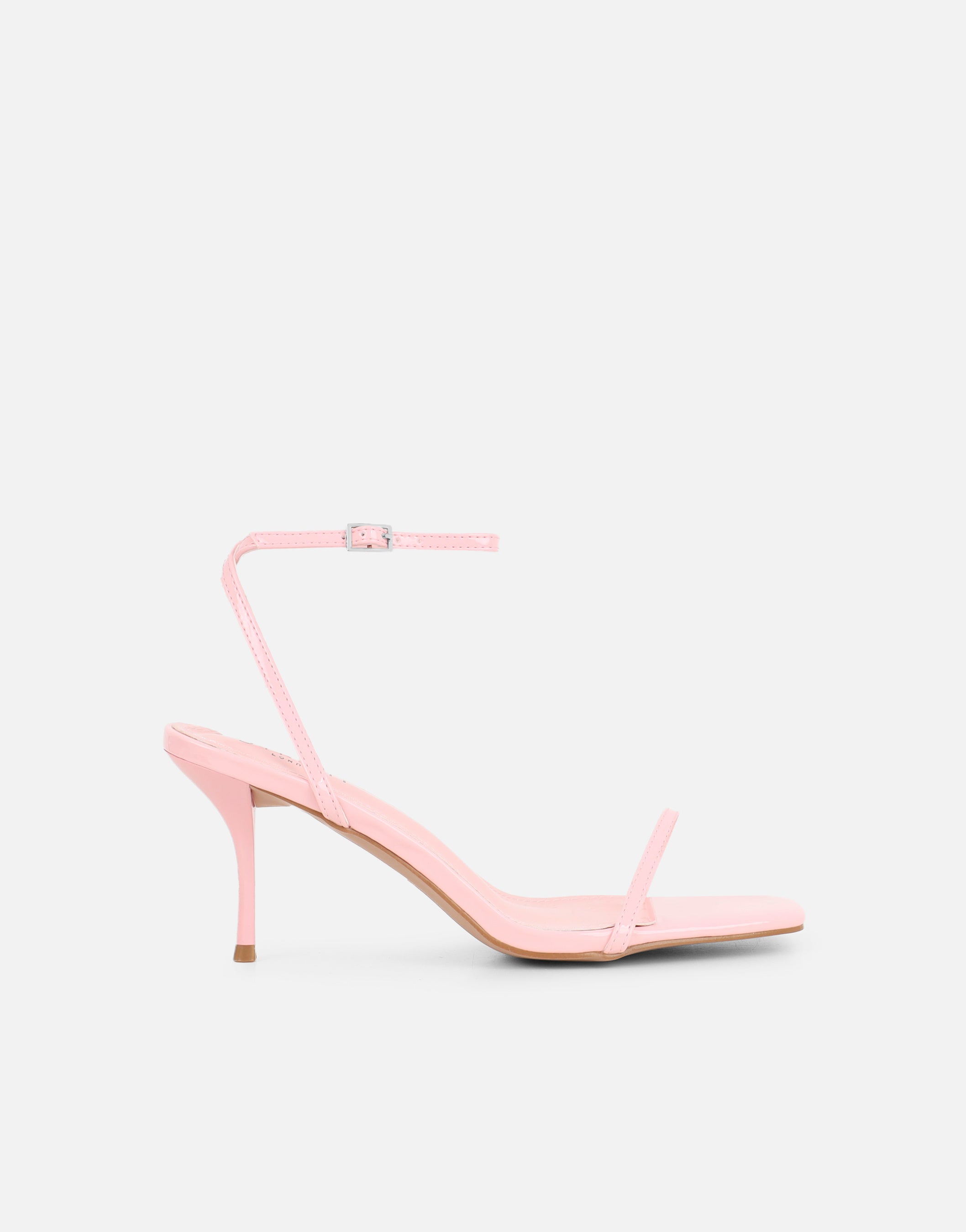 Lula Pink Patent Heeled Sandals | SIMMI London