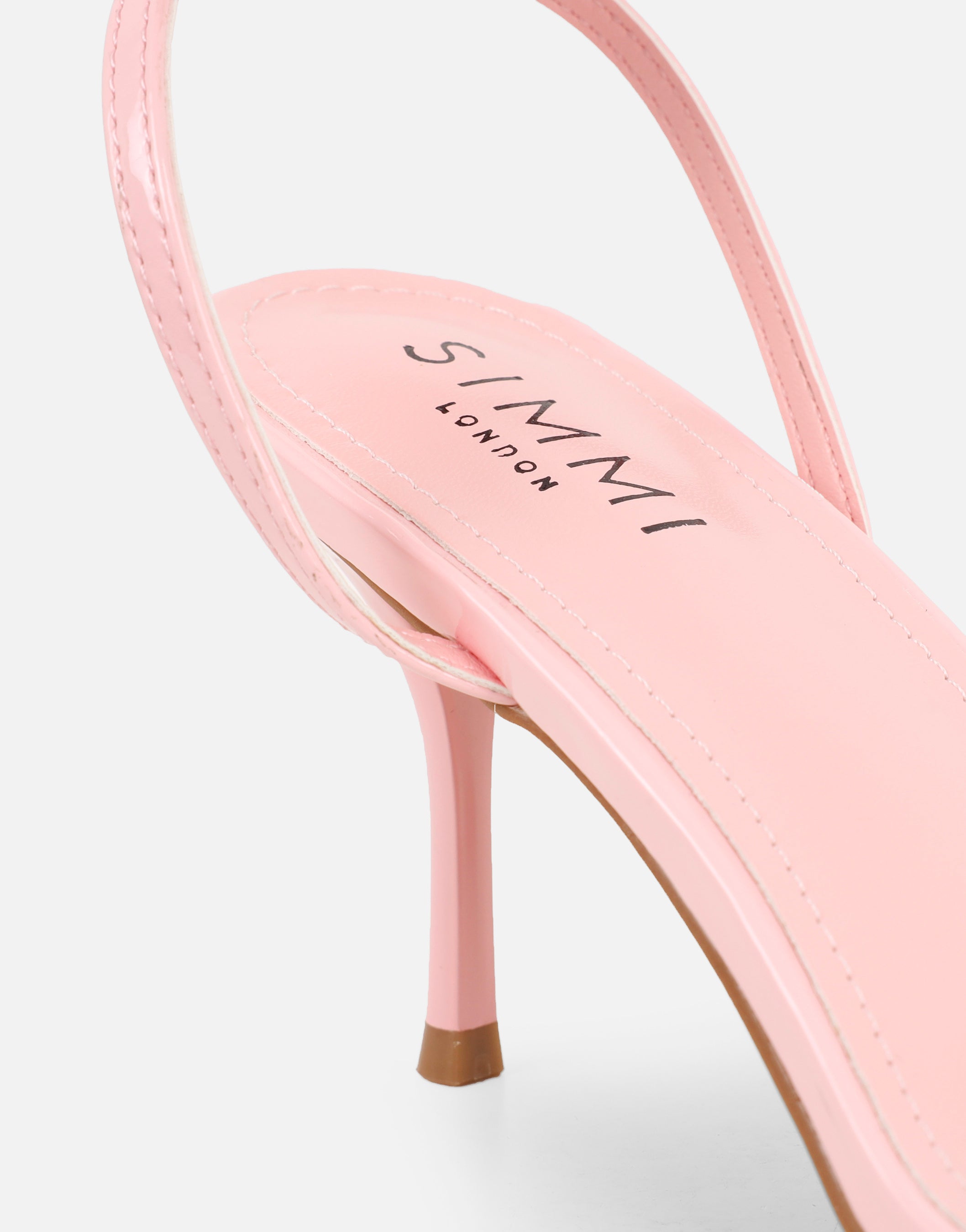 Lula Pink Patent Heeled Sandals | SIMMI London