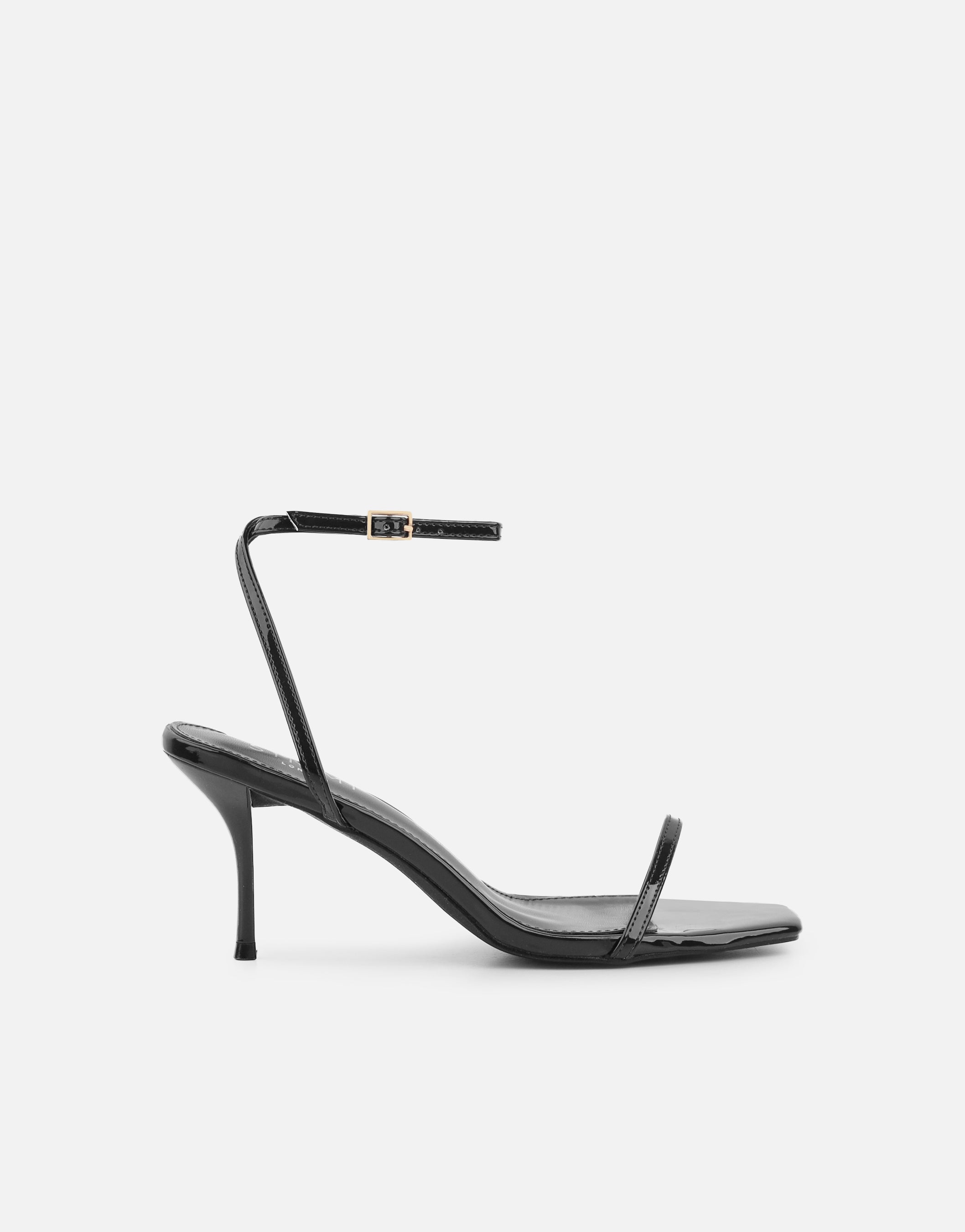 Lula Black Patent Heeled Sandals | SIMMI London