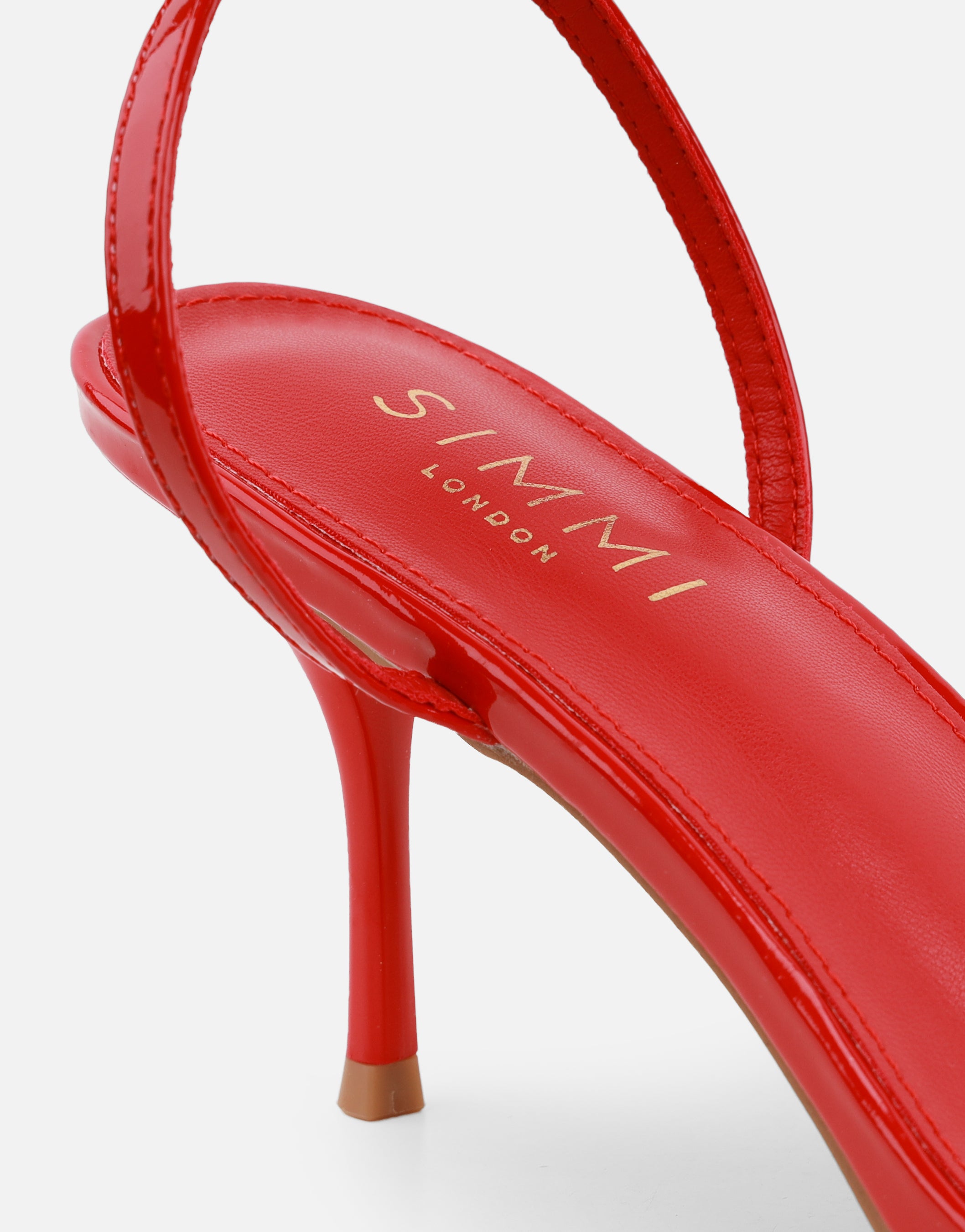 Lula Red Patent Heeled Sandals | SIMMI London