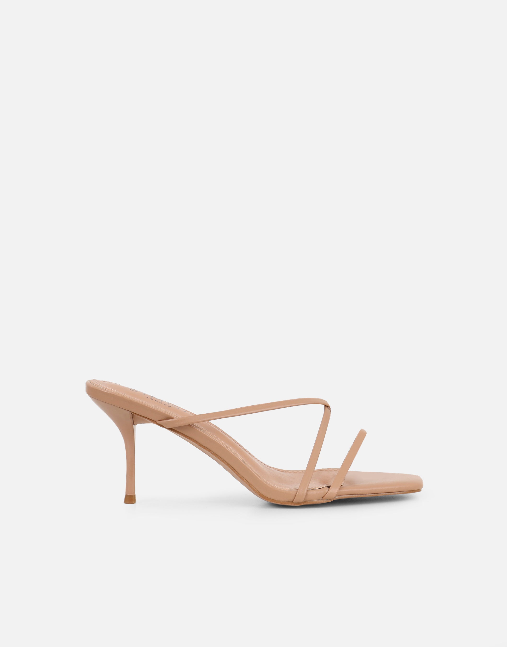 Elena Beige Strappy Mules | SIMMI London