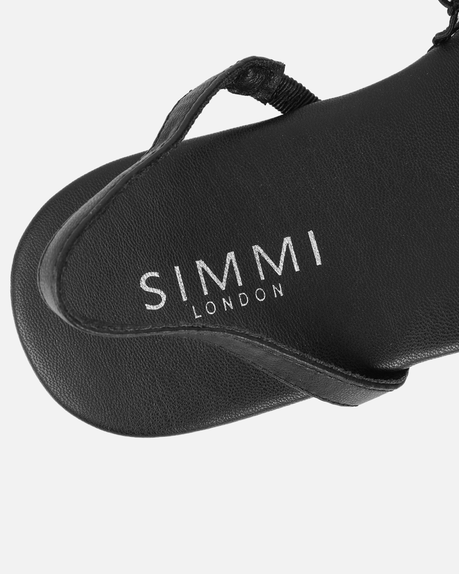 Avianna Black Woven Mesh Sliders | SIMMI London