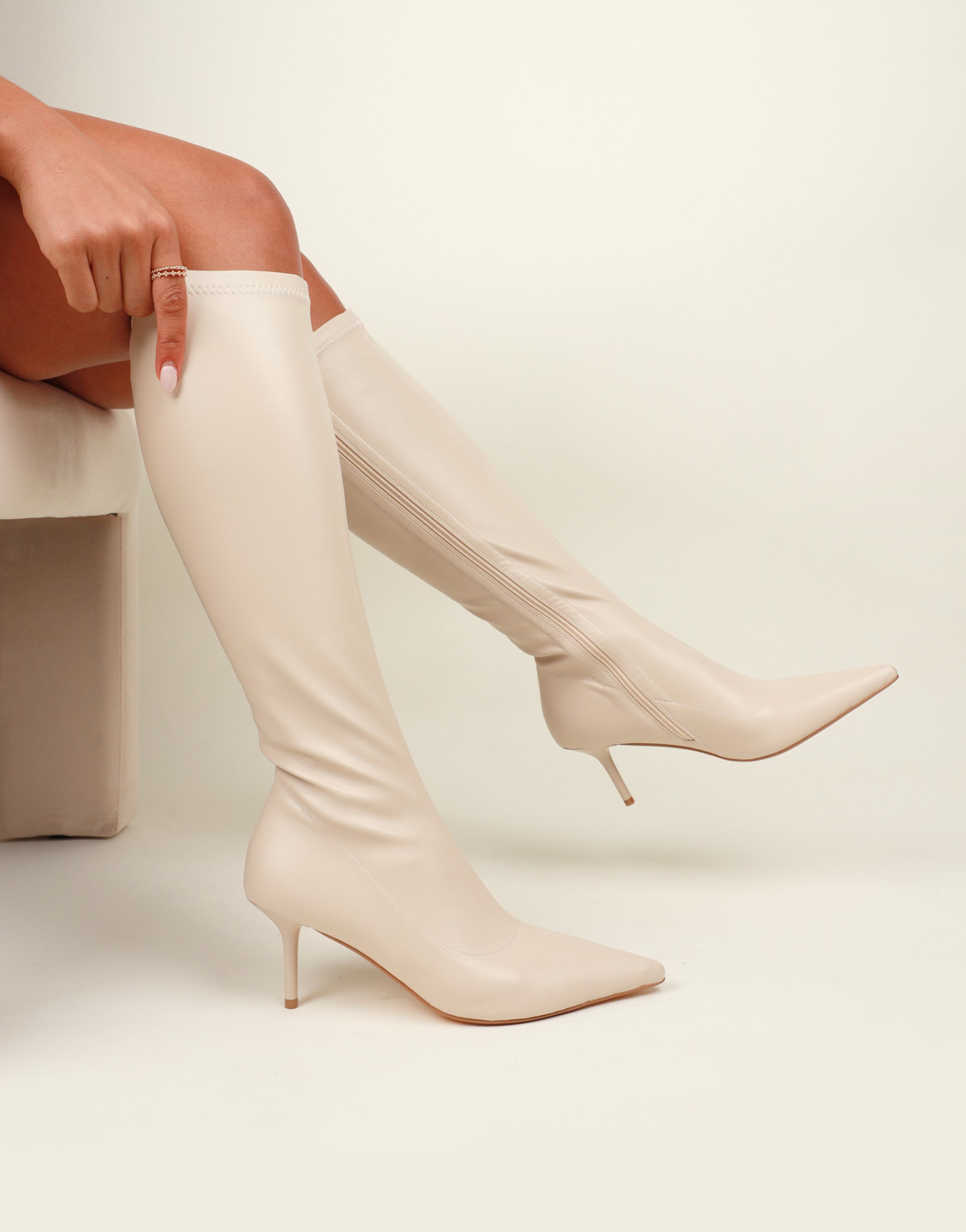 Daniella Stone Leather Boots | SIMMI London