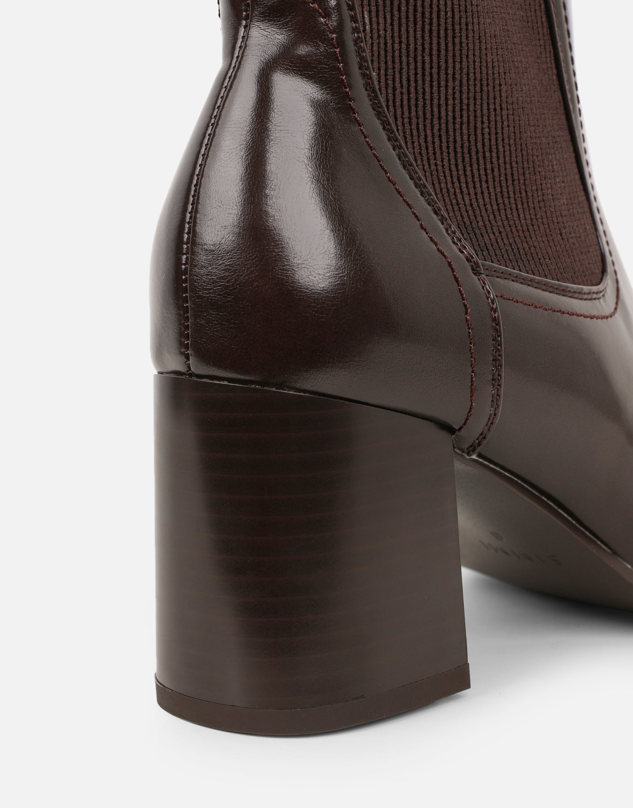 Emberline Brown Elastic Detail Ankle Boots | SIMMI London