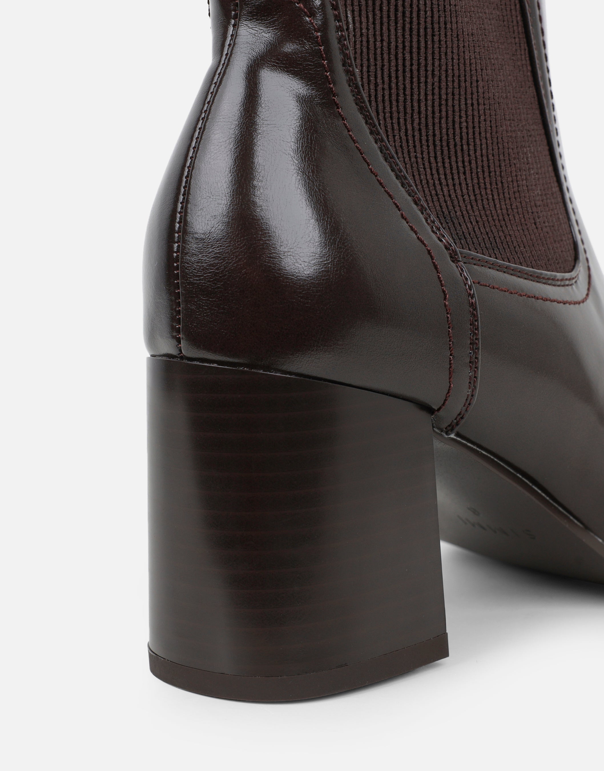 Emberline Brown Elastic Detail Ankle Boots | SIMMI London