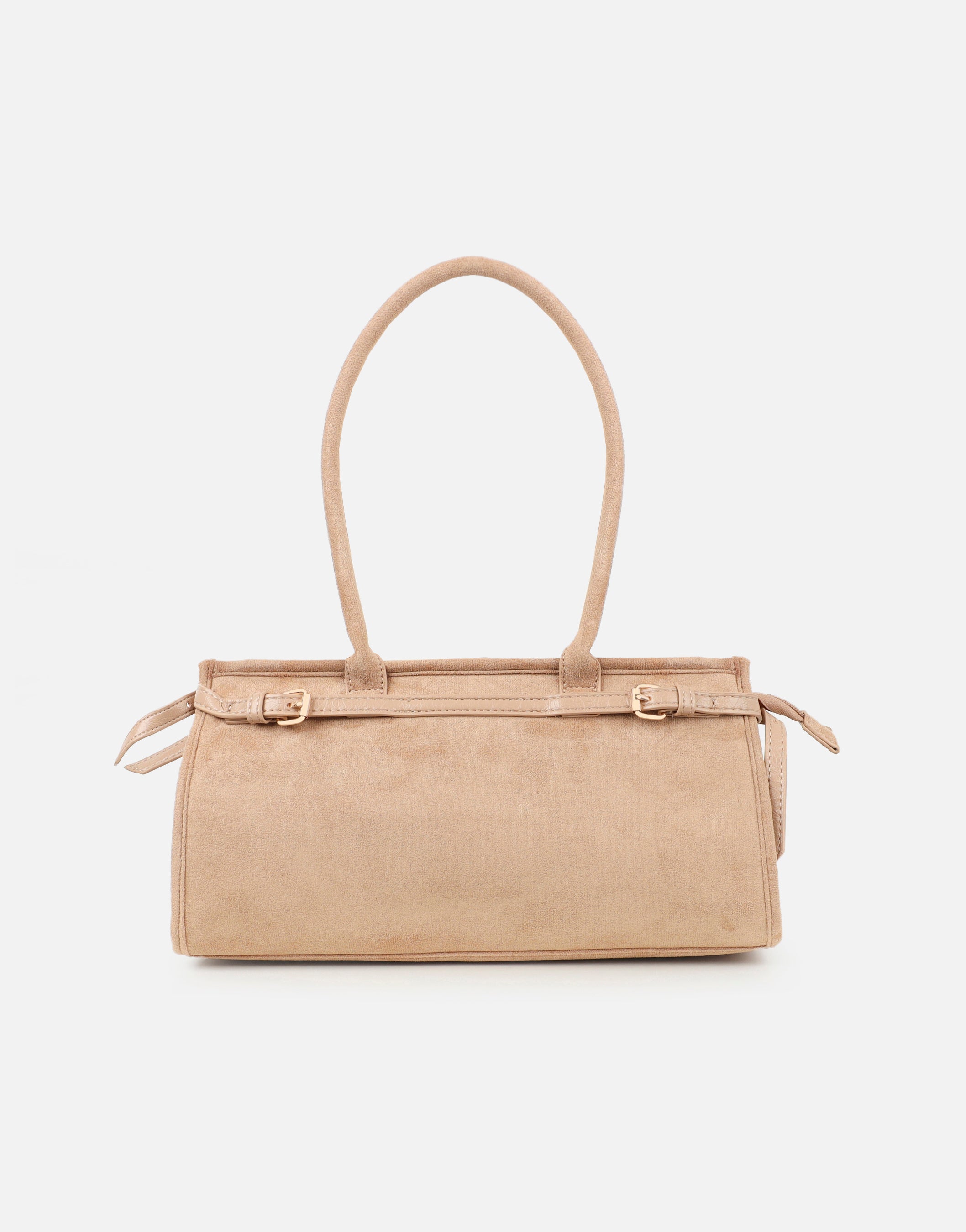 Eos Beige Suede Handbag | SIMMI London